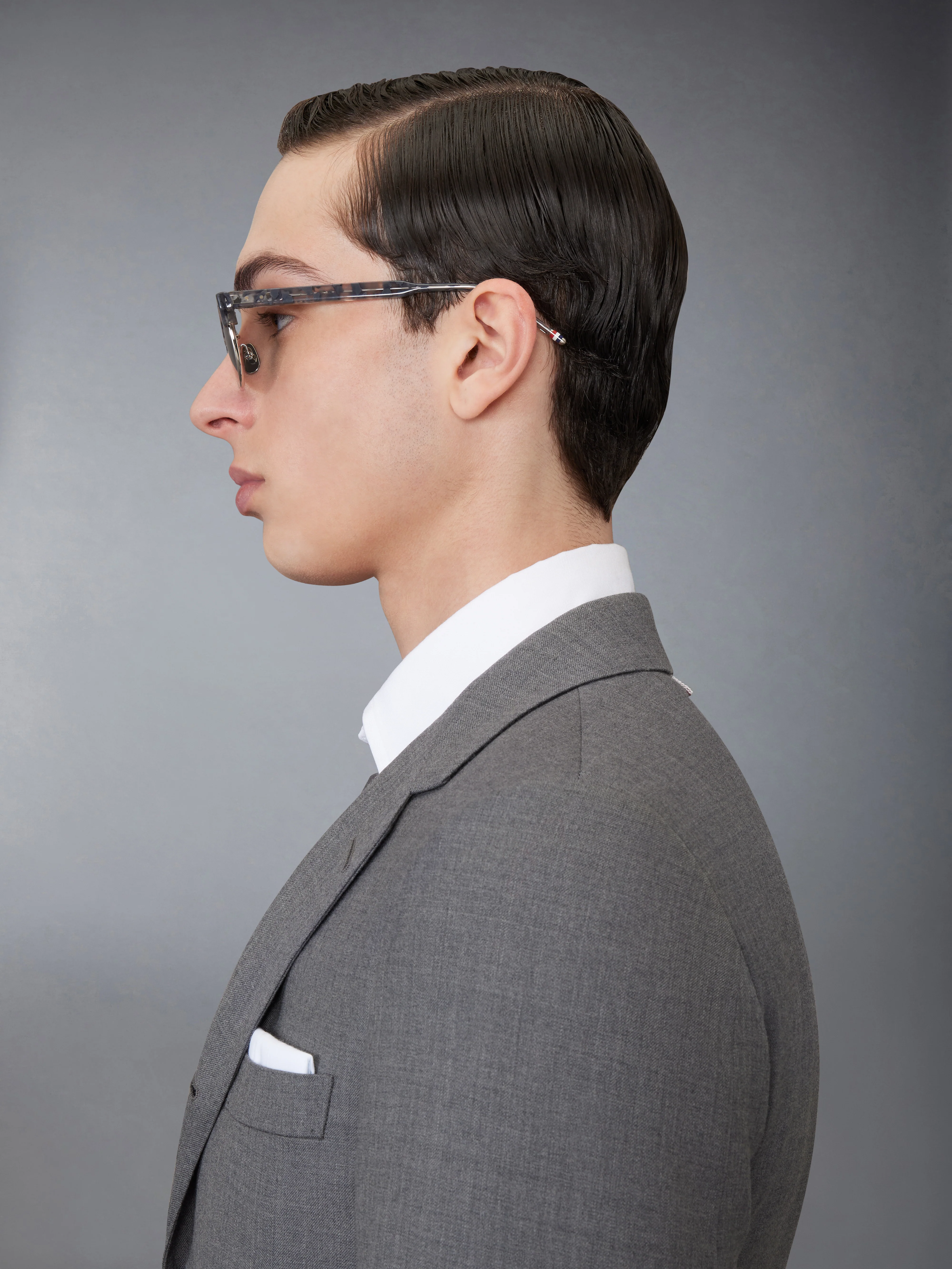 ACETATE AND TITANIUM OVAL SUNGLASSES - Image 4