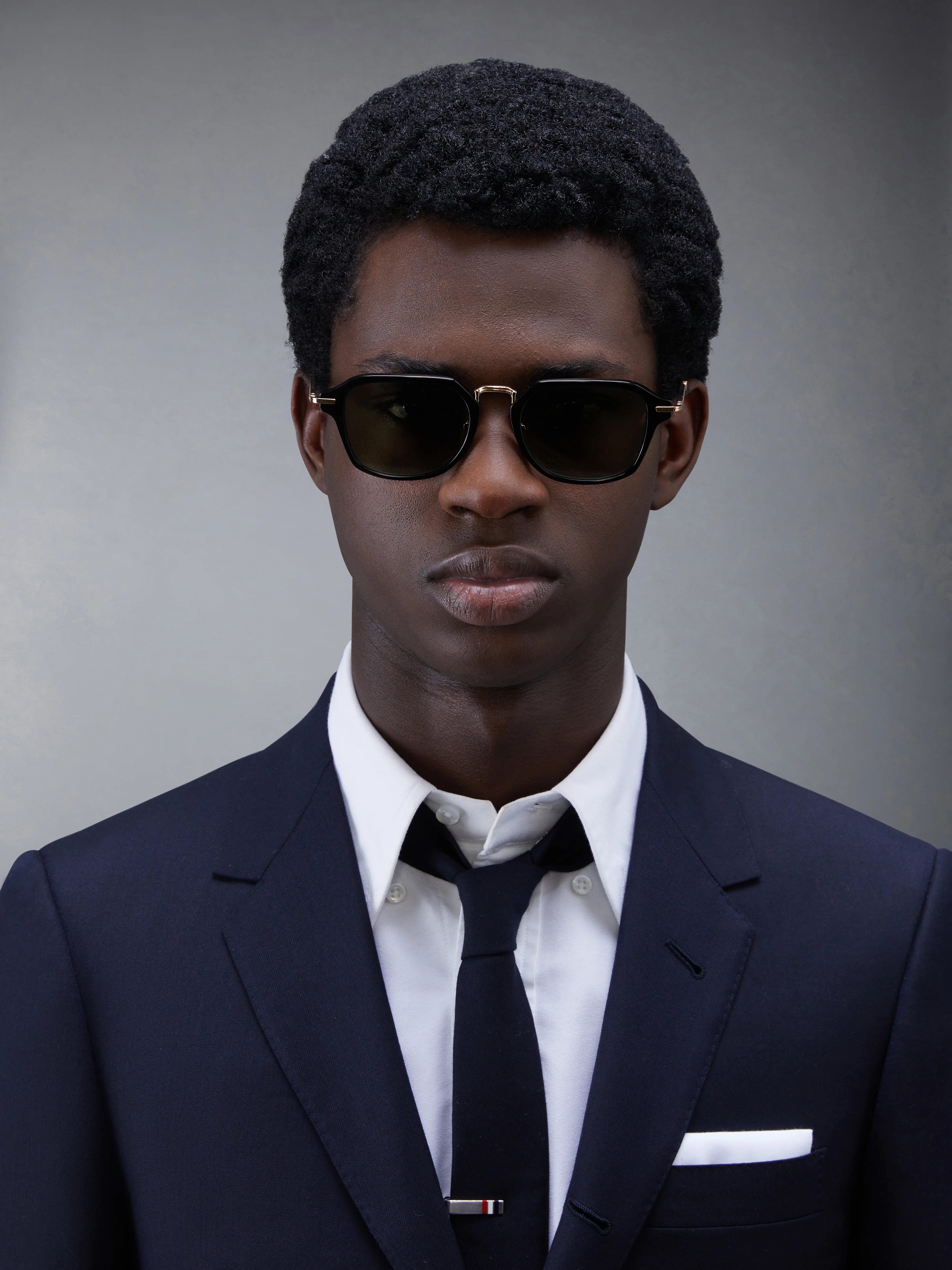 ACETATE AND TITANIUM RECTANGULAR SUNGLASSES - Image 2