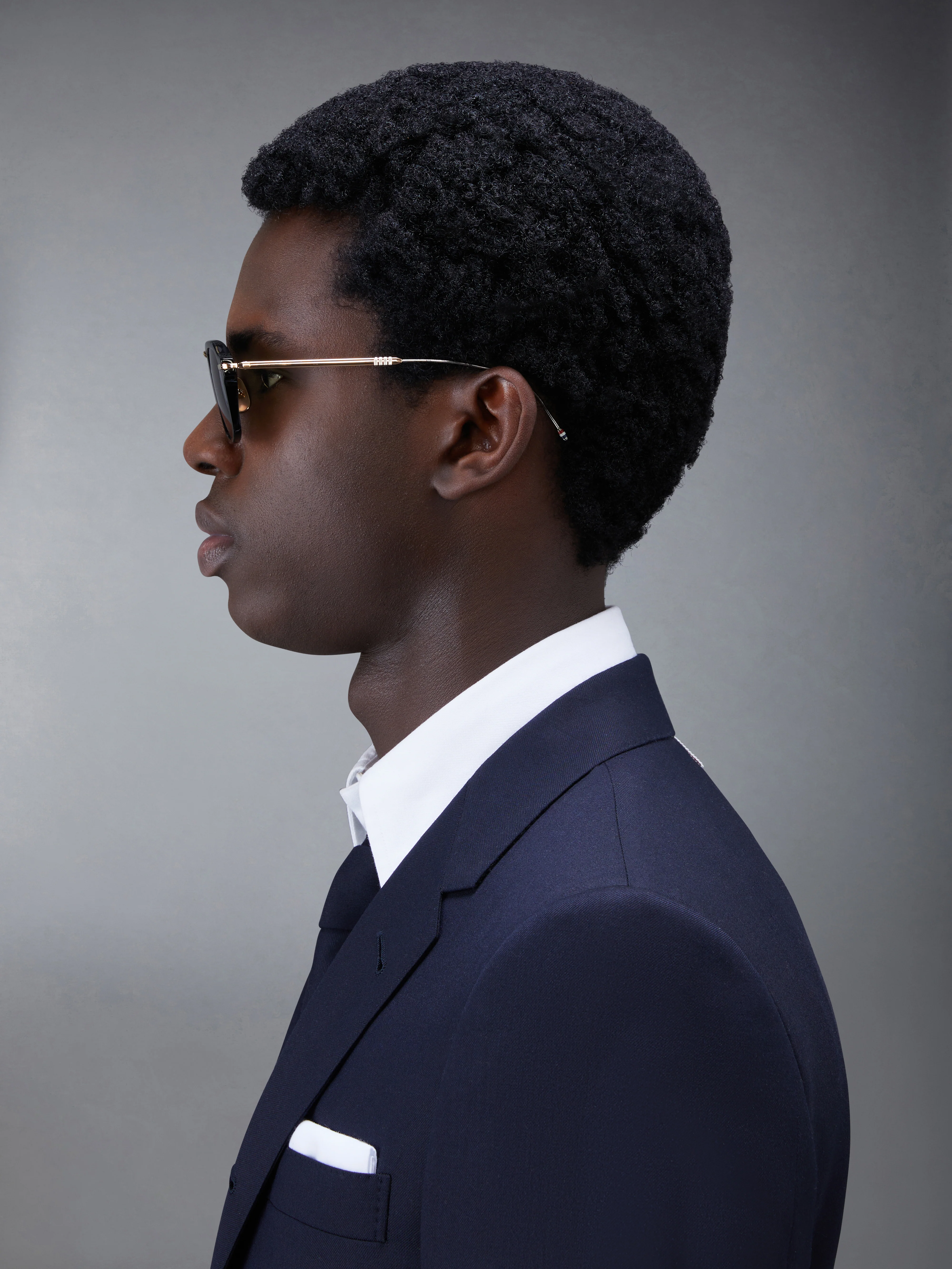 ACETATE AND TITANIUM RECTANGULAR SUNGLASSES - Image 3