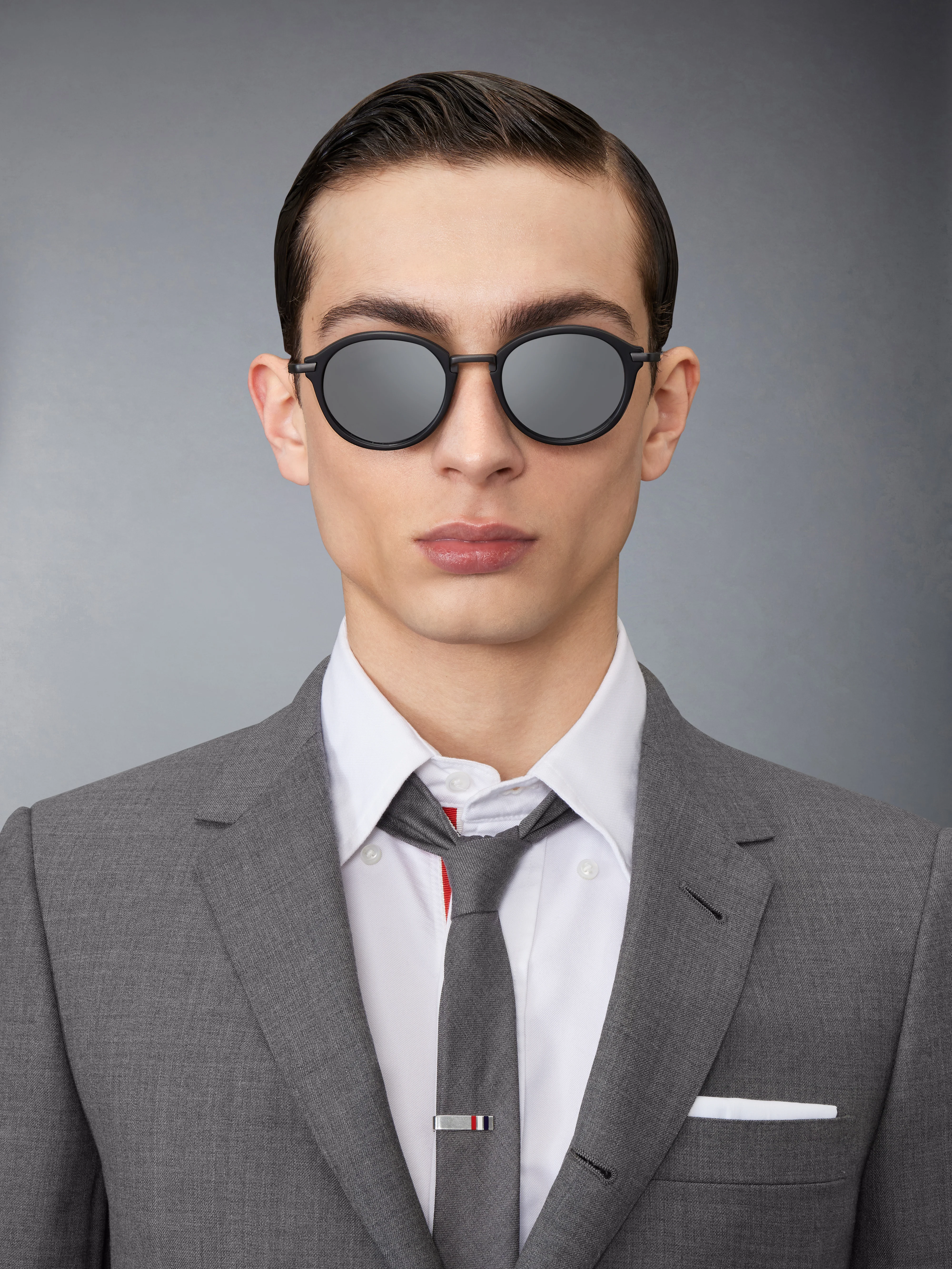 ACETATE AND TITANIUM ROUND SUNGLASSES - Image 3