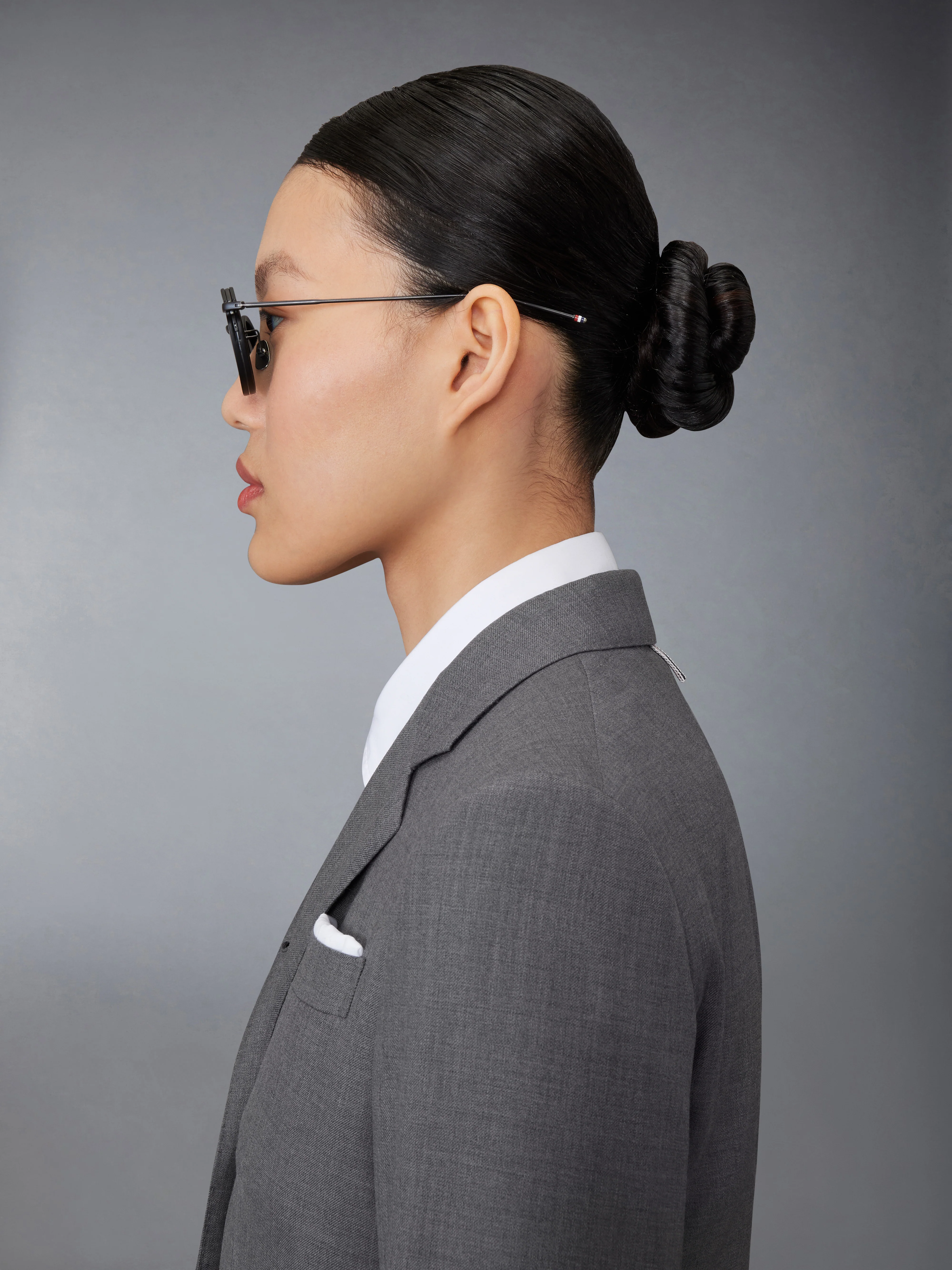 ACETATE AND TITANIUM ROUND SUNGLASSES - Image 4