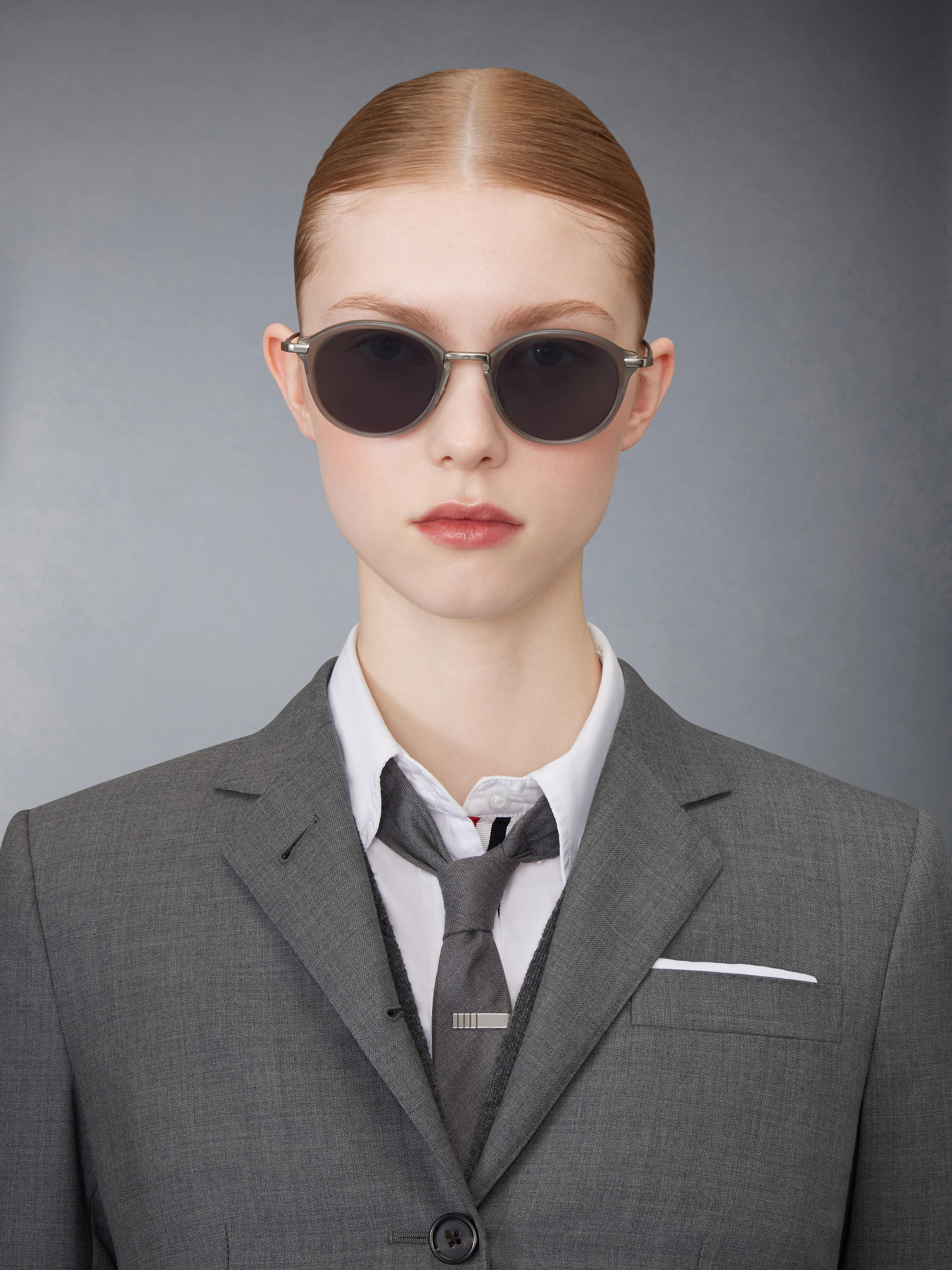 ACETATE AND TITANIUM ROUND SUNGLASSES - Image 2