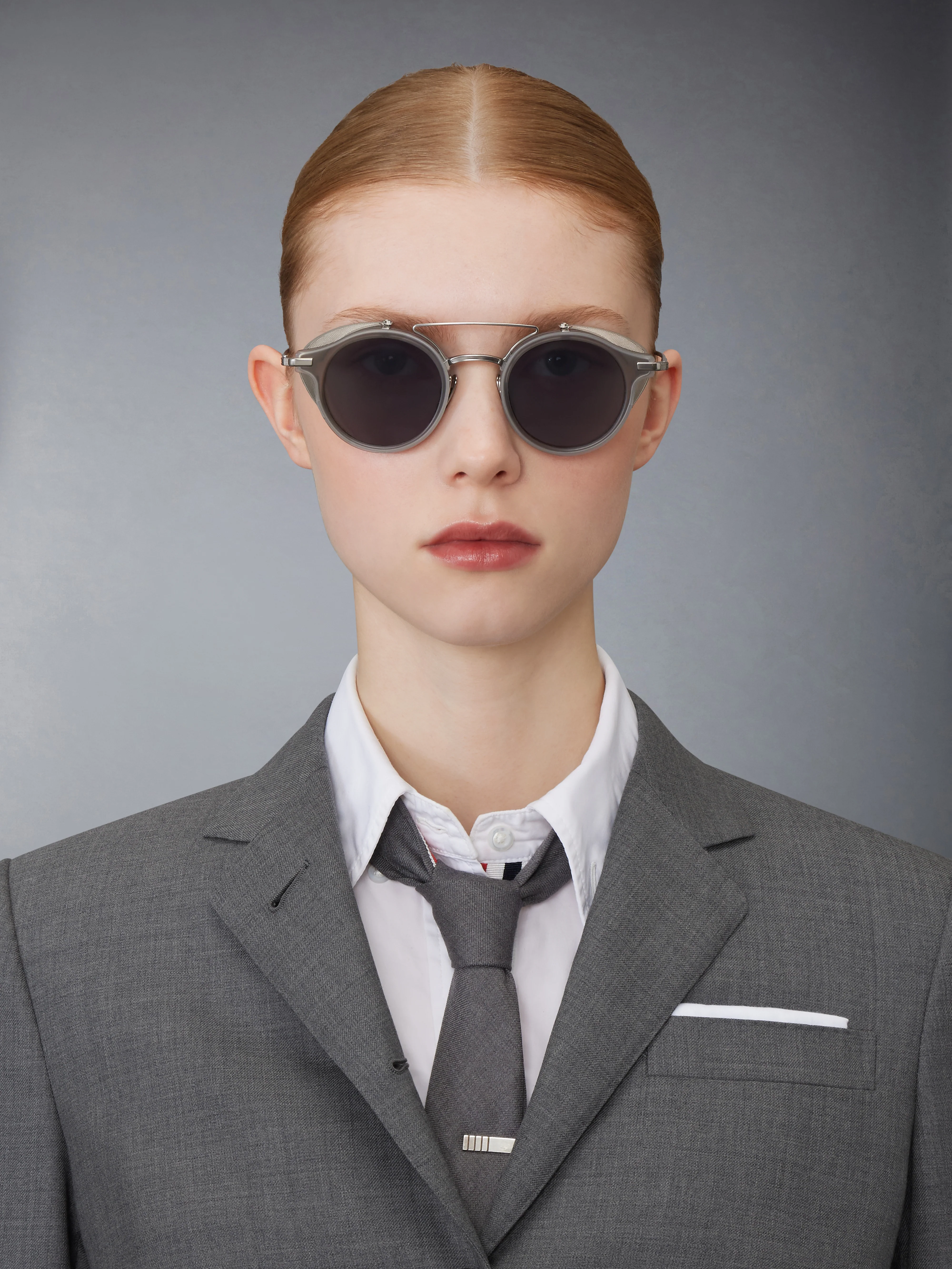 ACETATE AND TITANIUM ROUND SUNGLASSES - Image 2