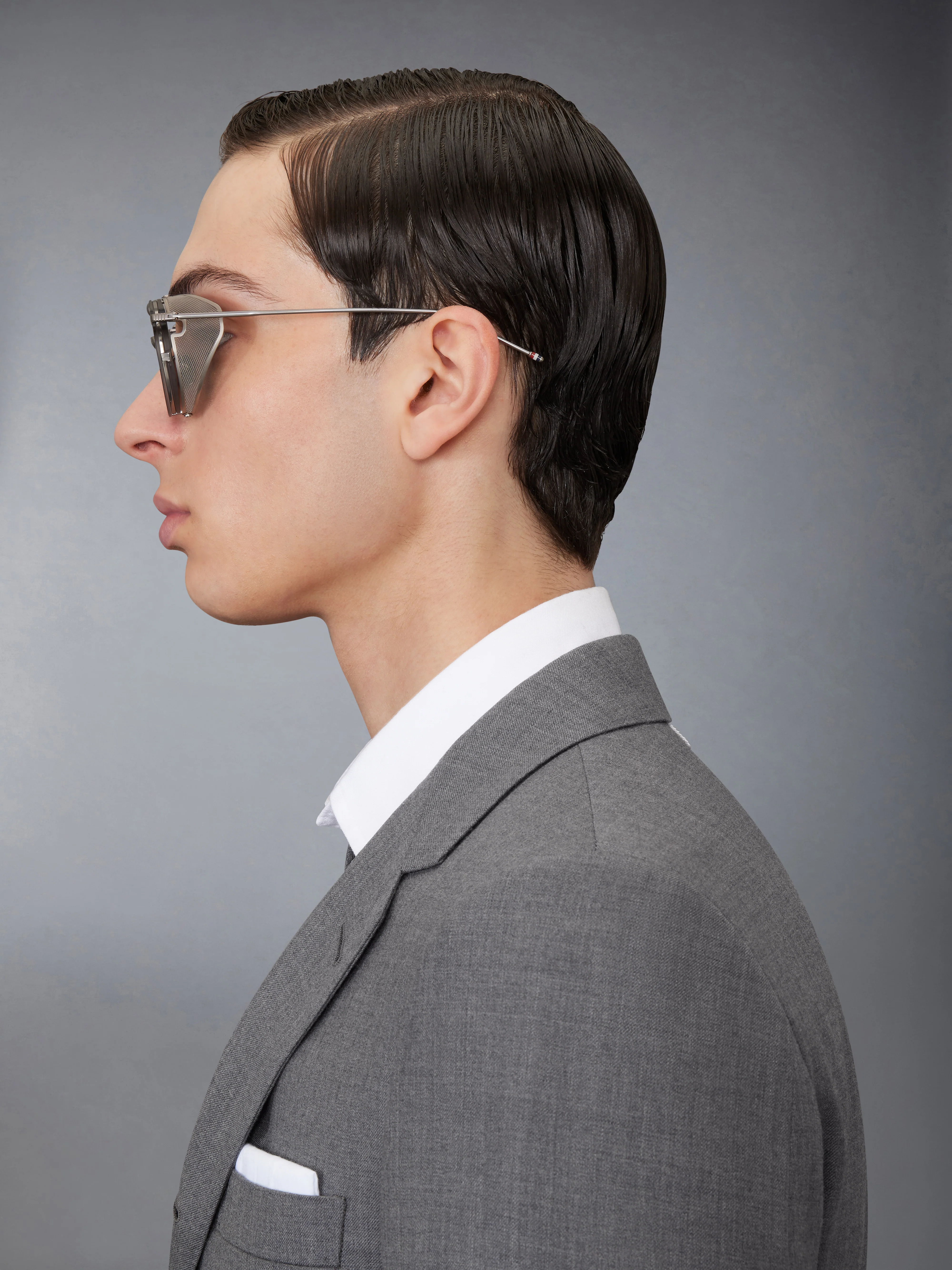 ACETATE AND TITANIUM ROUND SUNGLASSES - Image 5