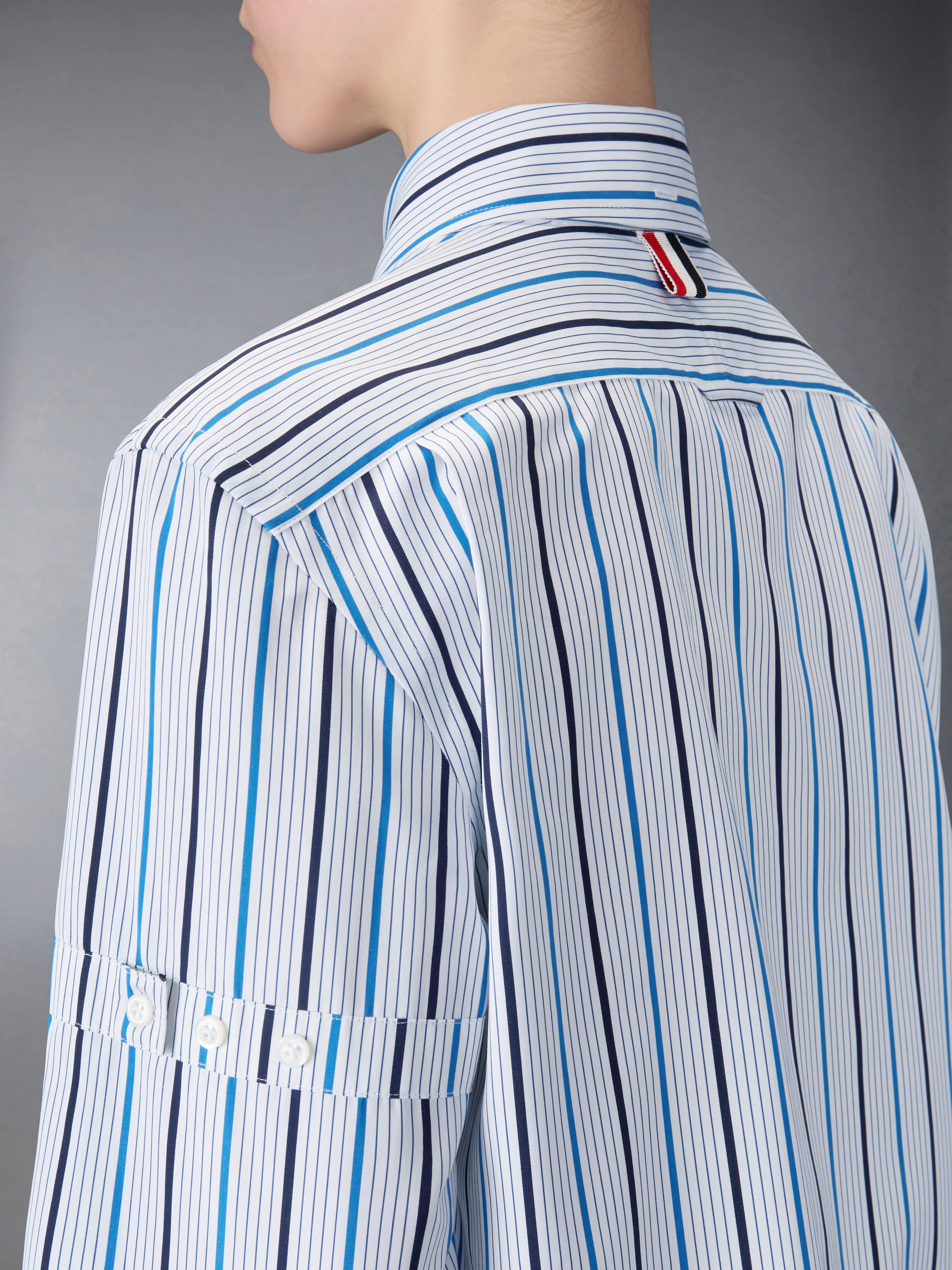 BAR STRIPE POPLIN ARMBAND EASY FIT SHIRT - Image 6