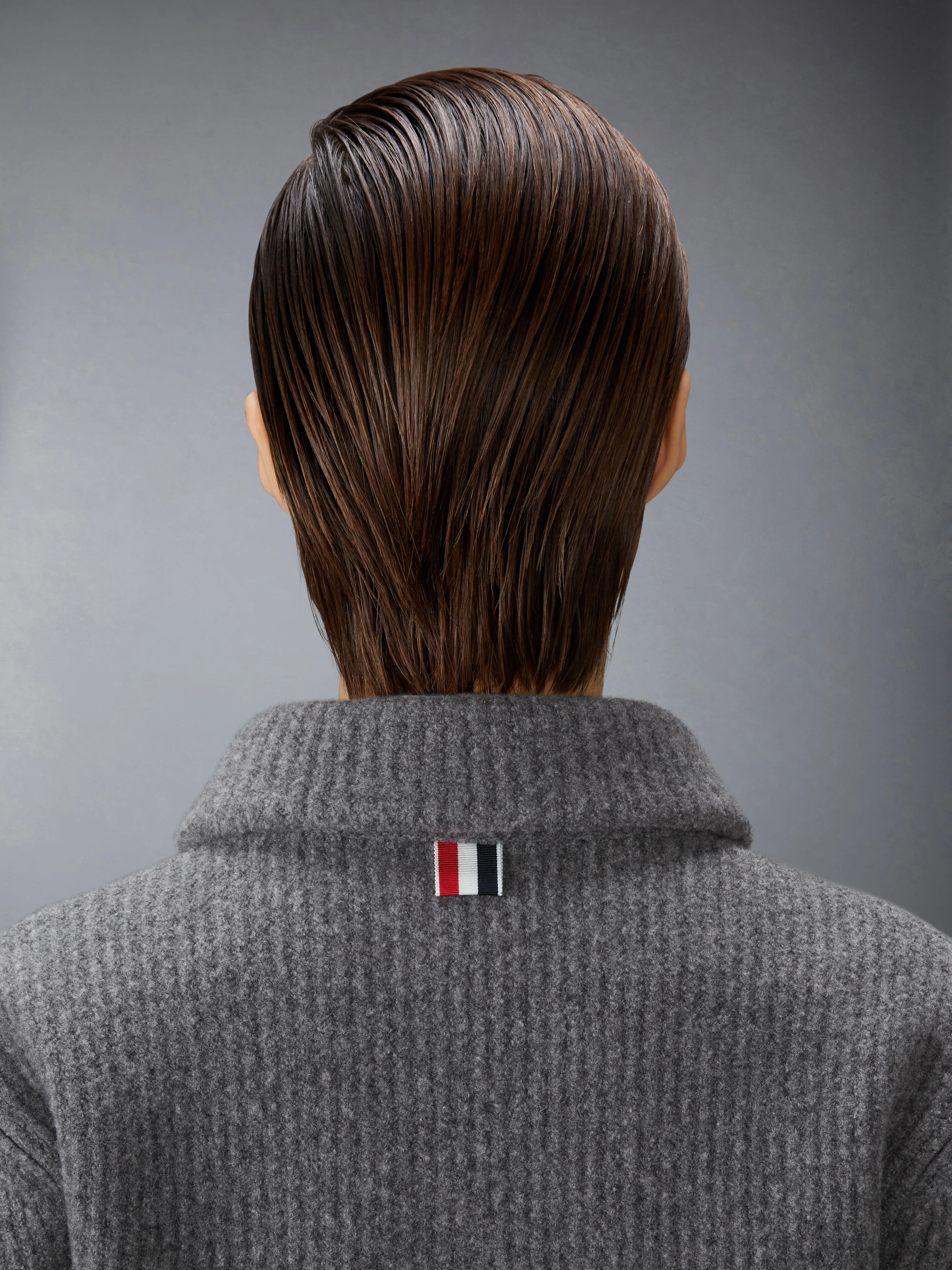 BOILED MERINO WOOL 4-BAR BOMBER JACKET - Image 4