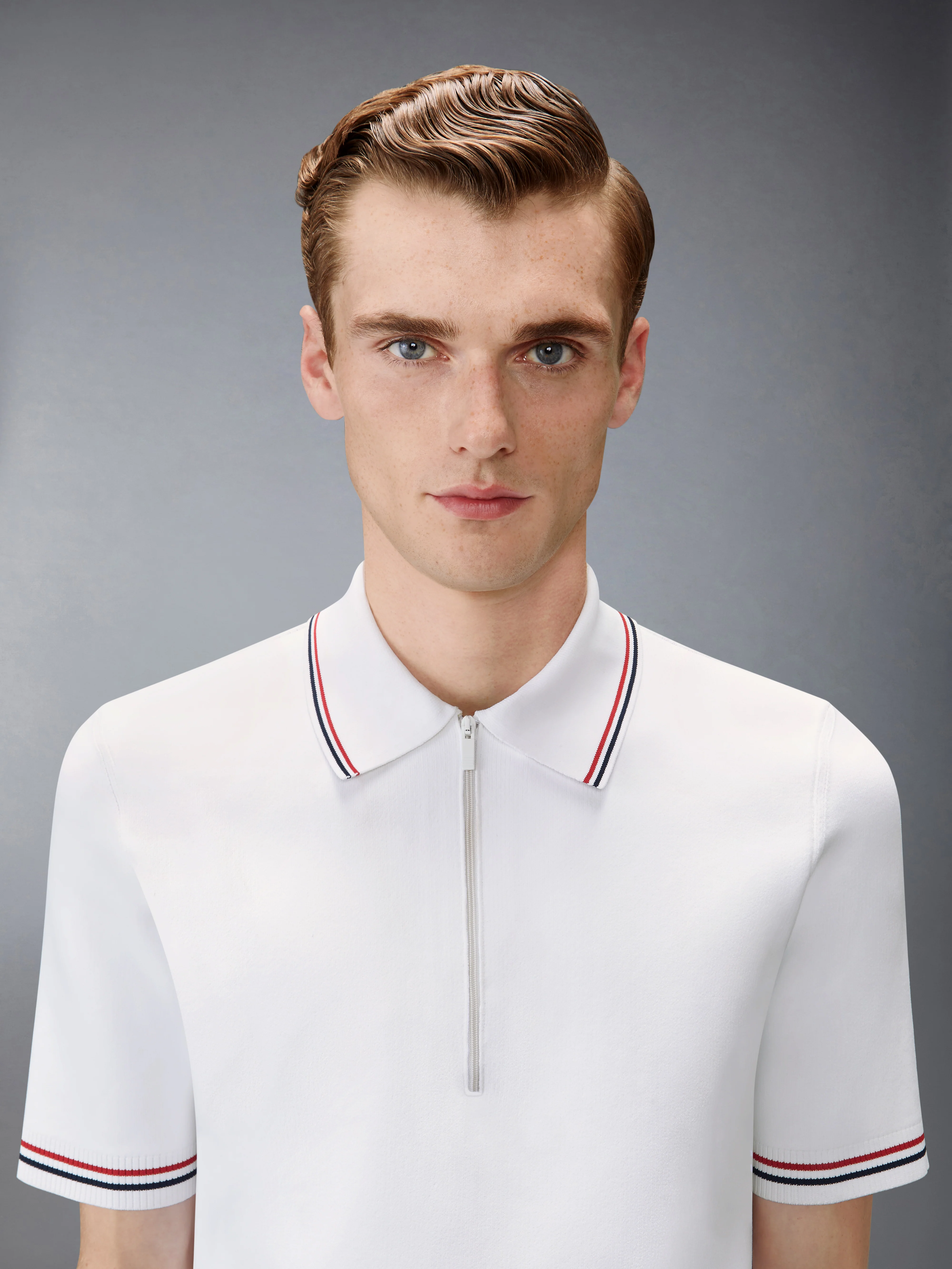 BROWNE 65 INTARSIA ZIP POLO - Image 4