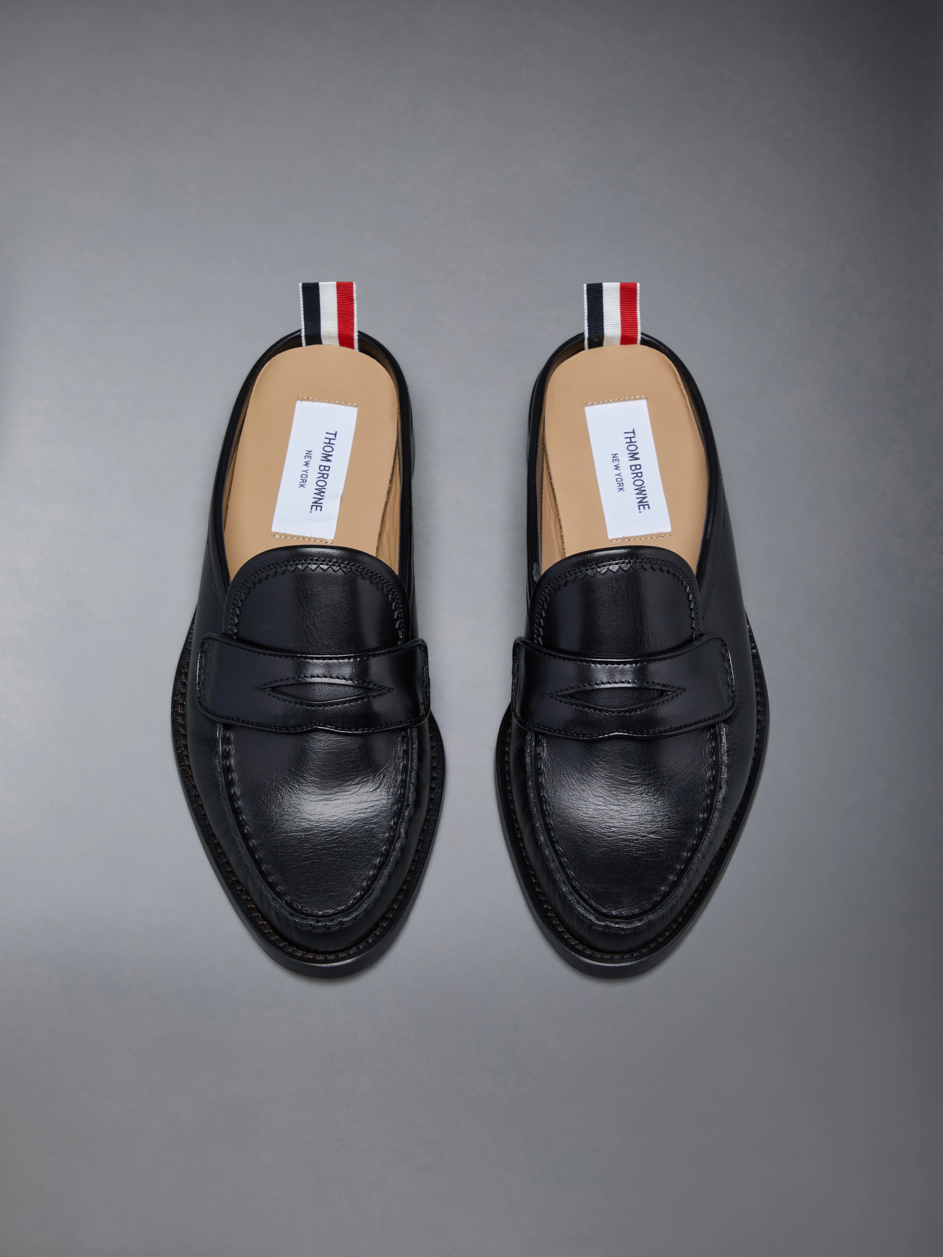 CALF FLEXIBLE LEATHER SOLE PENNY LOAFER MULE - Image 5