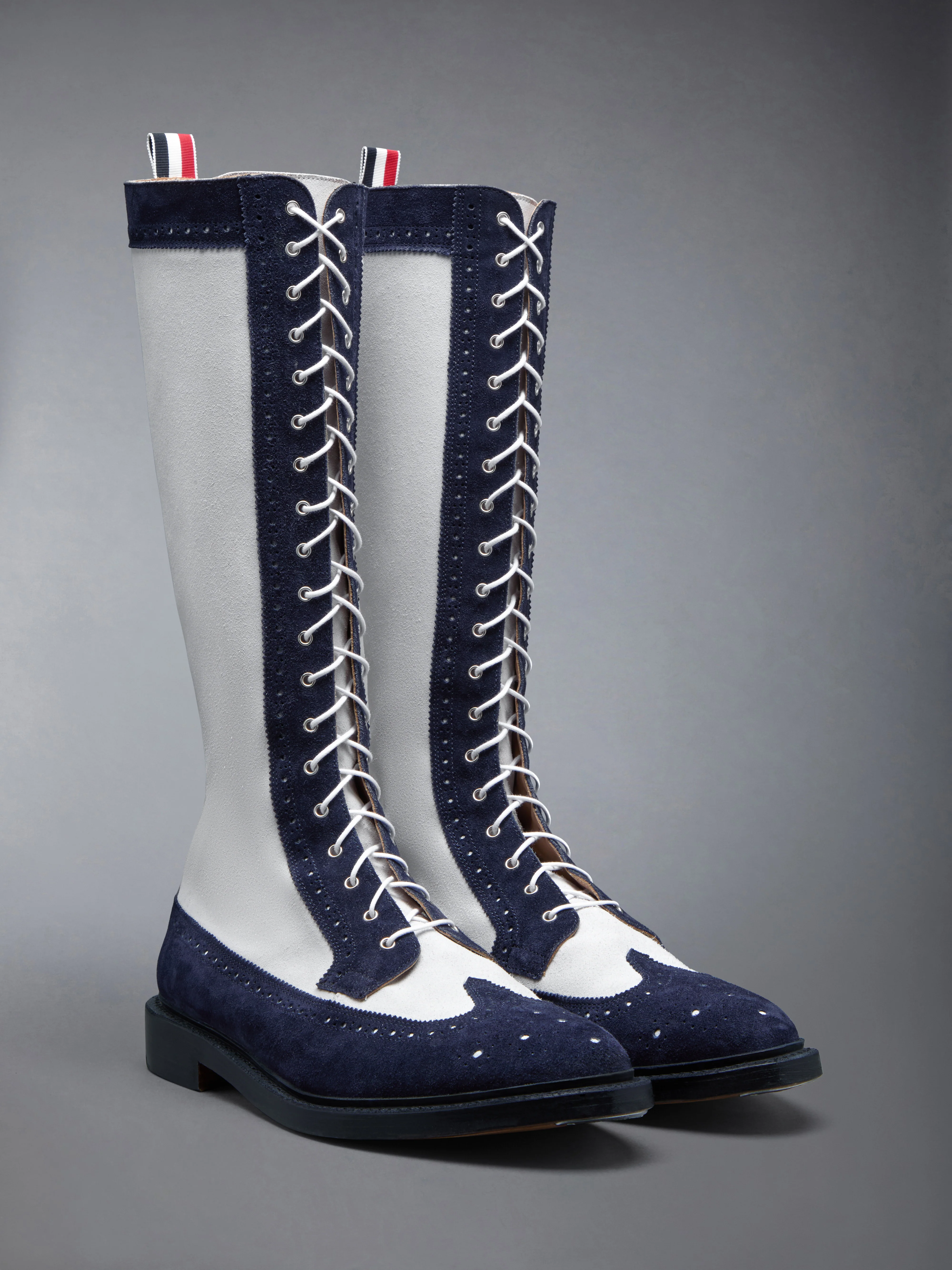 CALF SUEDE KNEE HIGH LONGWING BOOT - Image 2