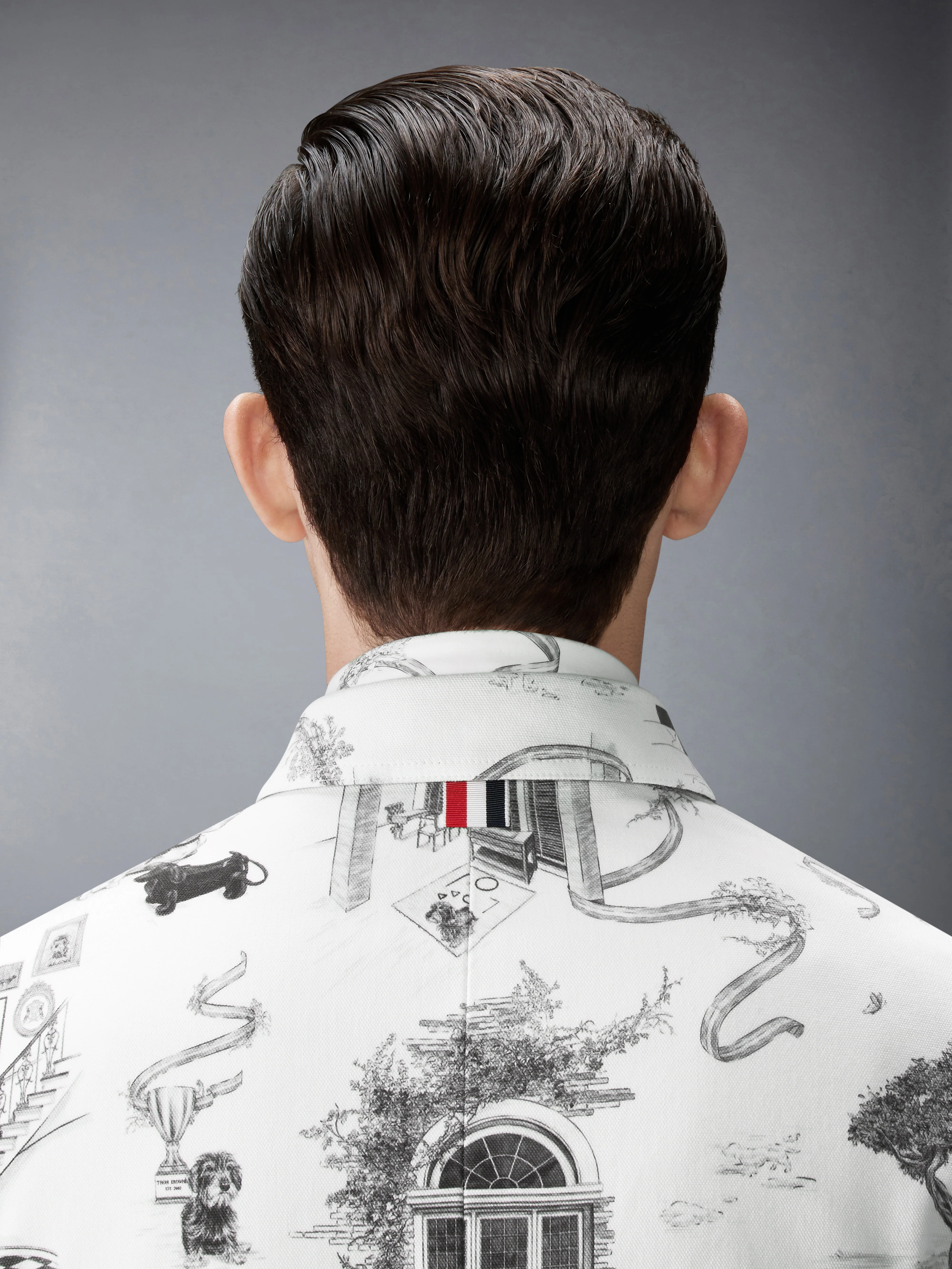 CANVAS HECTOR TOILE CUTAWAY JACKET - Image 5