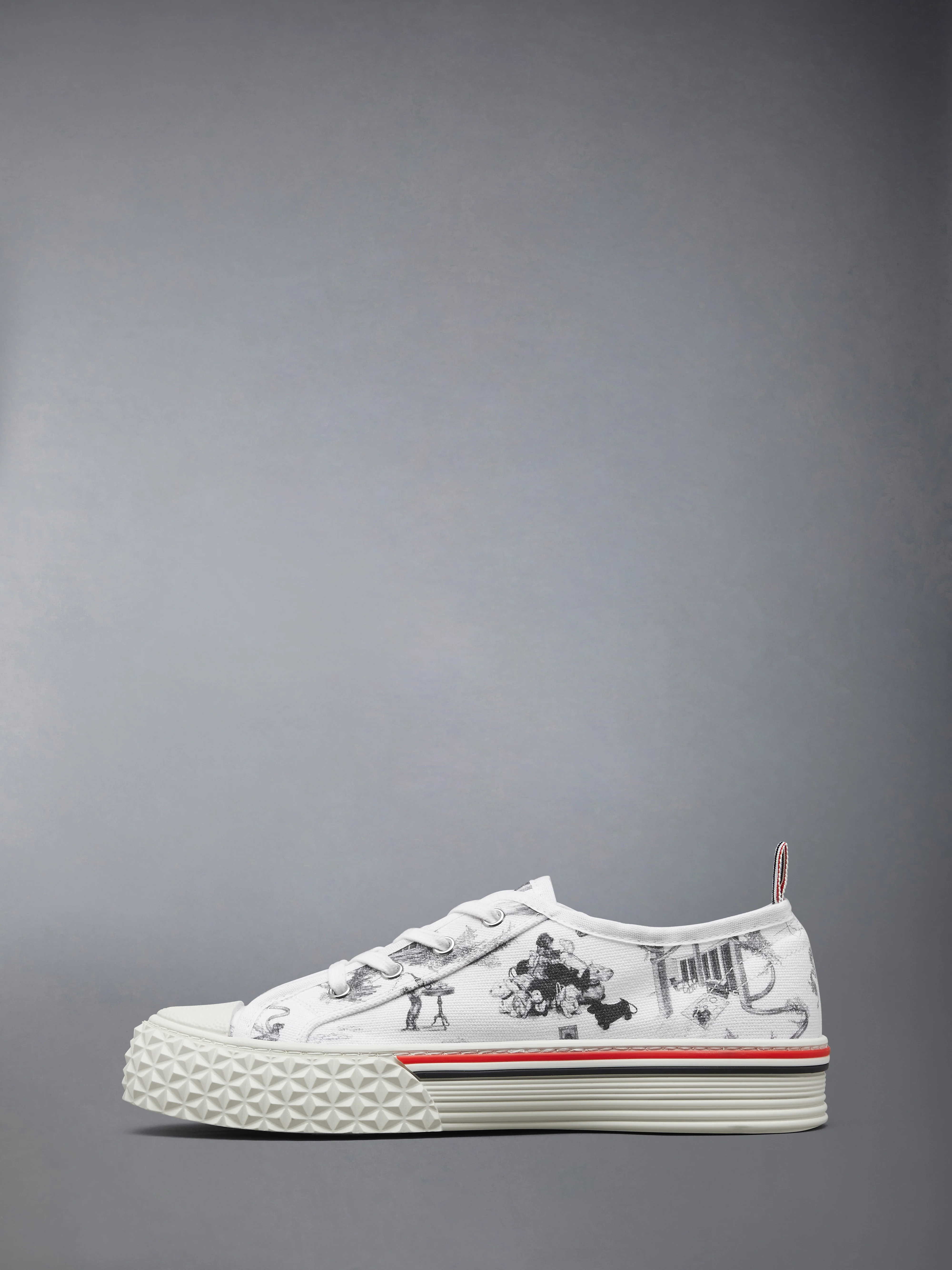 CANVAS HECTOR TOILE LOW TOP SNEAKERS - Image 3