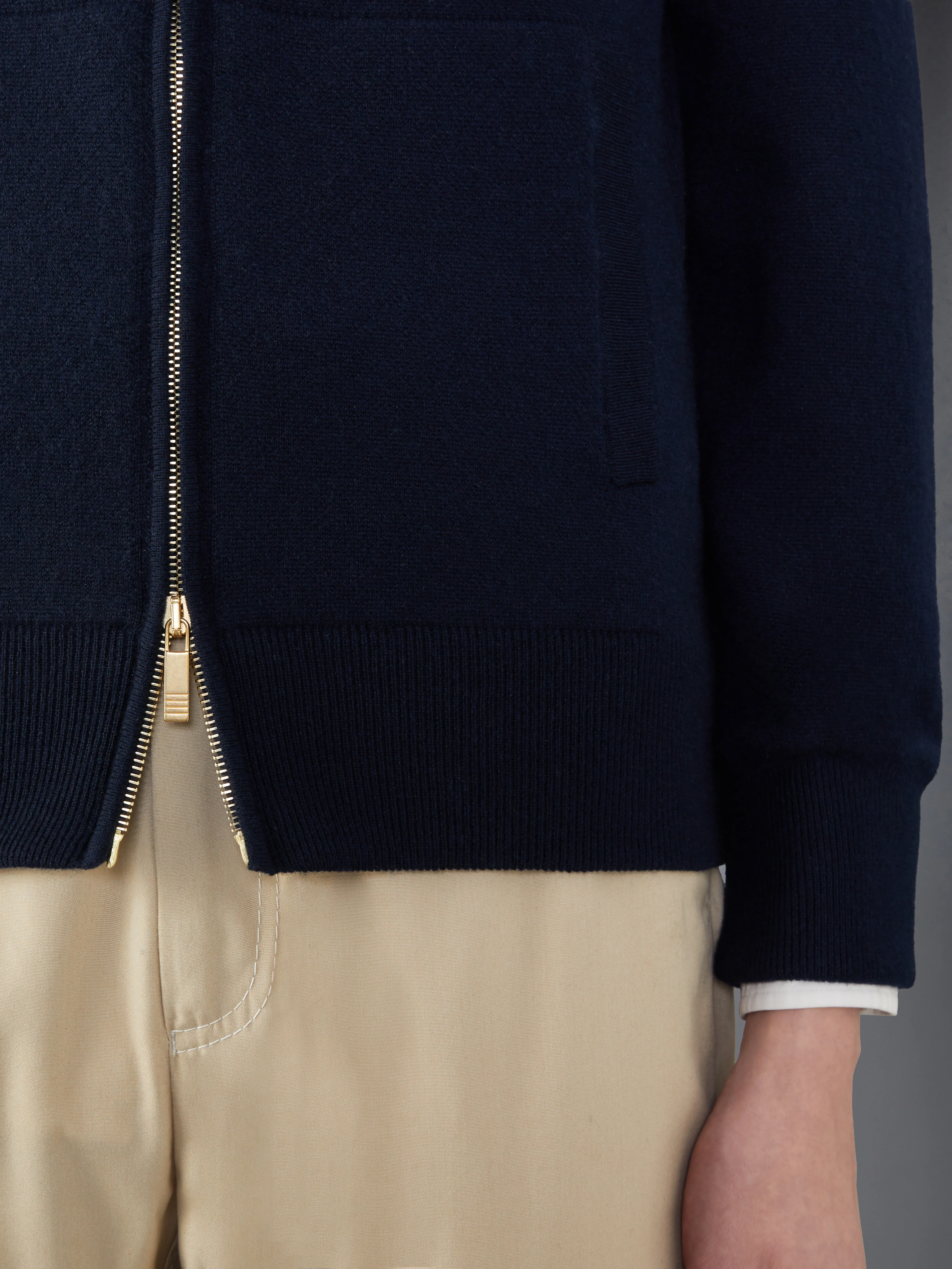 CASHMERE ARMBAND ZIP UP HOODIE - Image 5