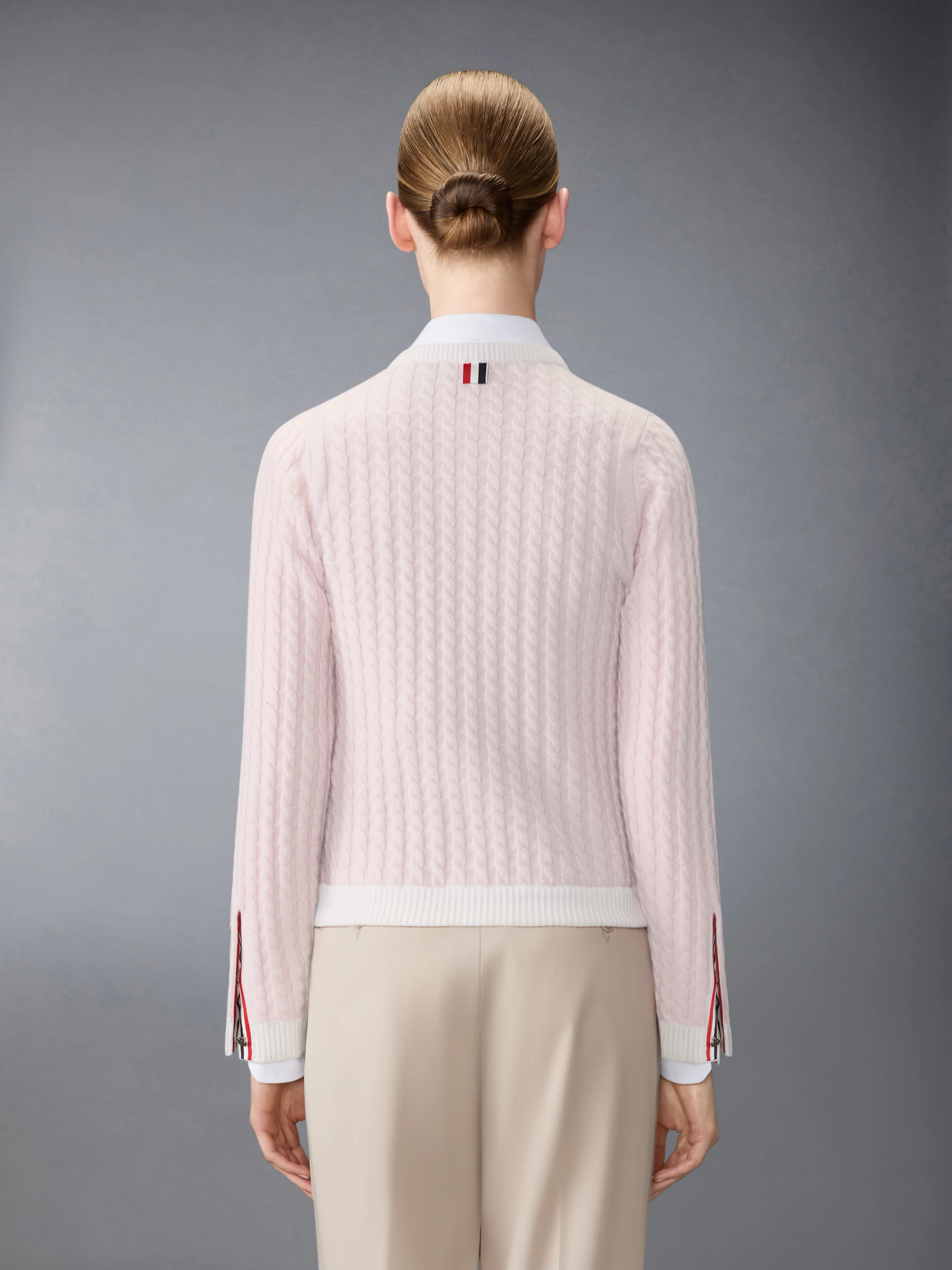 CASHMERE BABY CABLE STITCH CARDIGAN - Image 2