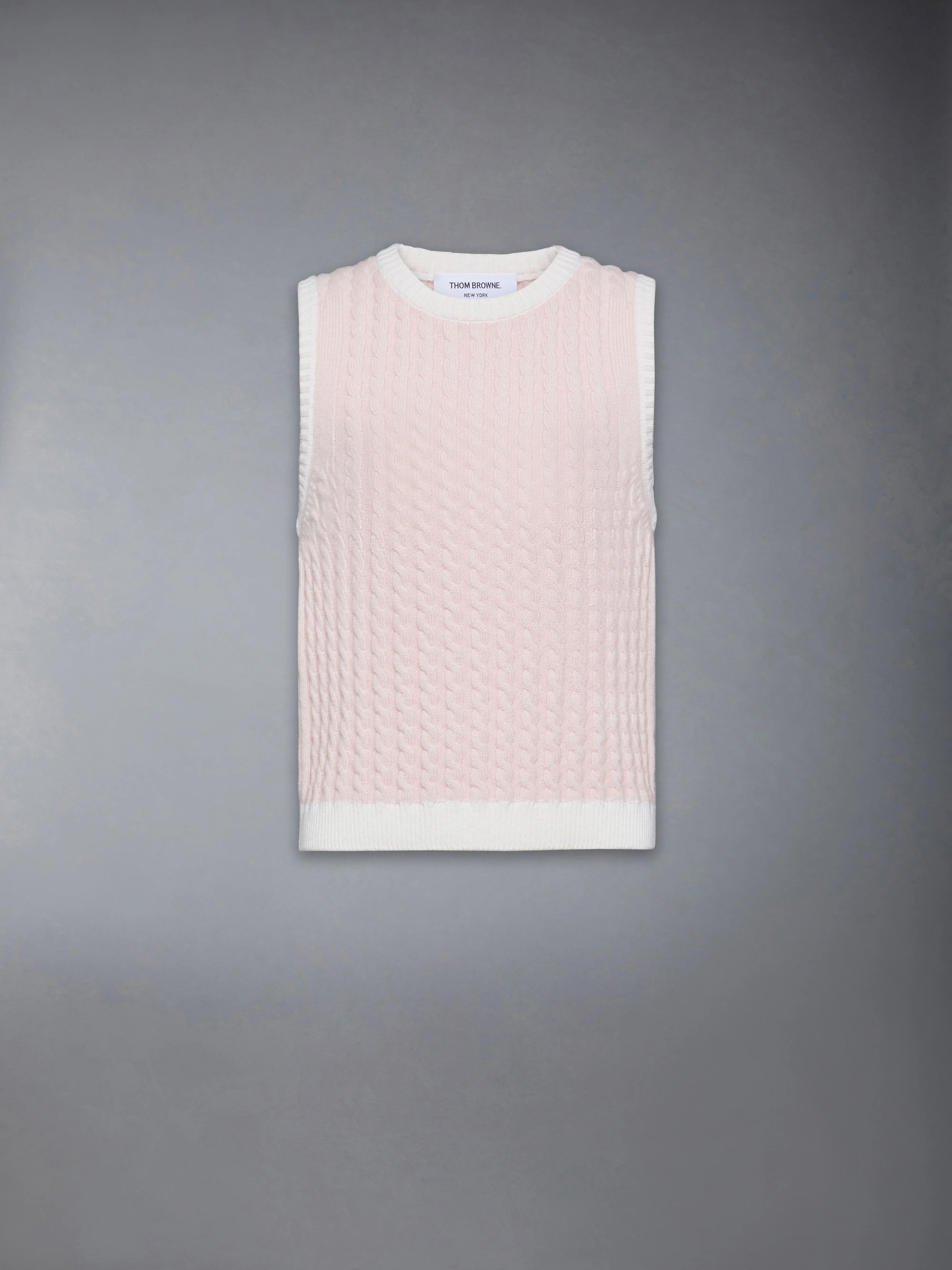 CASHMERE BABY CABLE STITCH SHELL TOP - Image 6