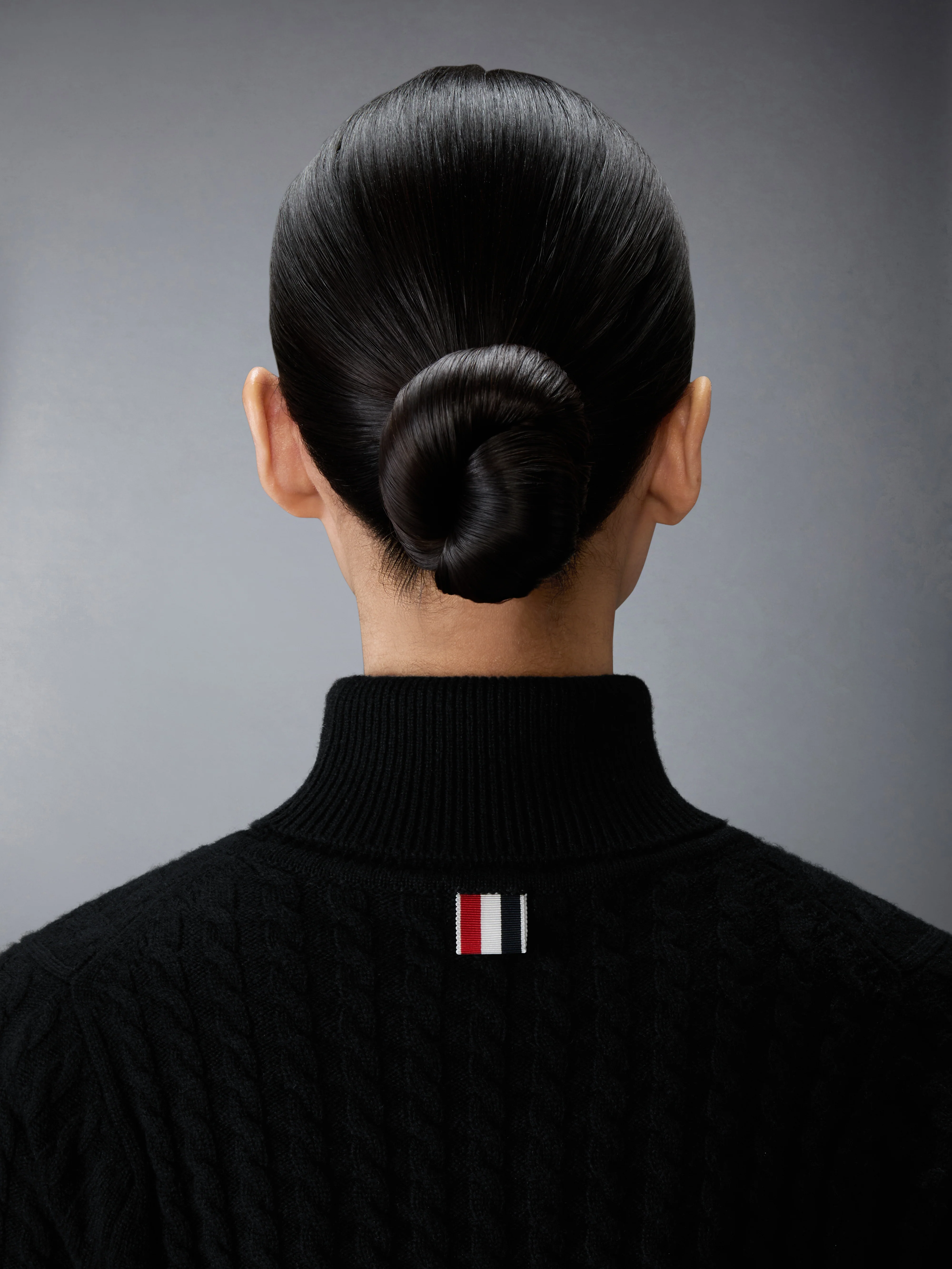 CASHMERE BABY CABLE STITCH  SHORT SLEEVE TURTLENECK - Image 5