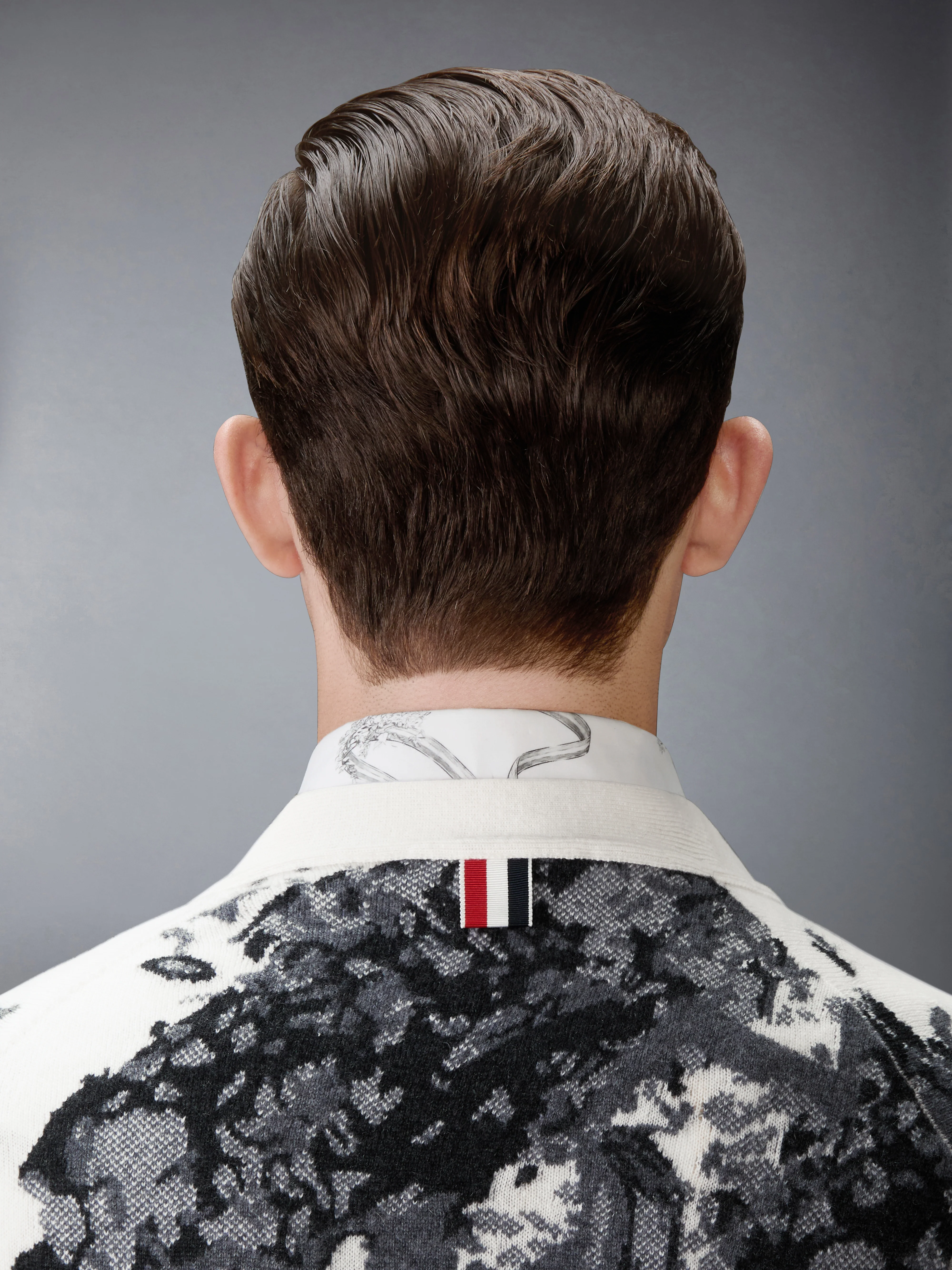 CASHMERE JERSEY INTARSIA HECTOR TOILE CARDIGAN - Image 5