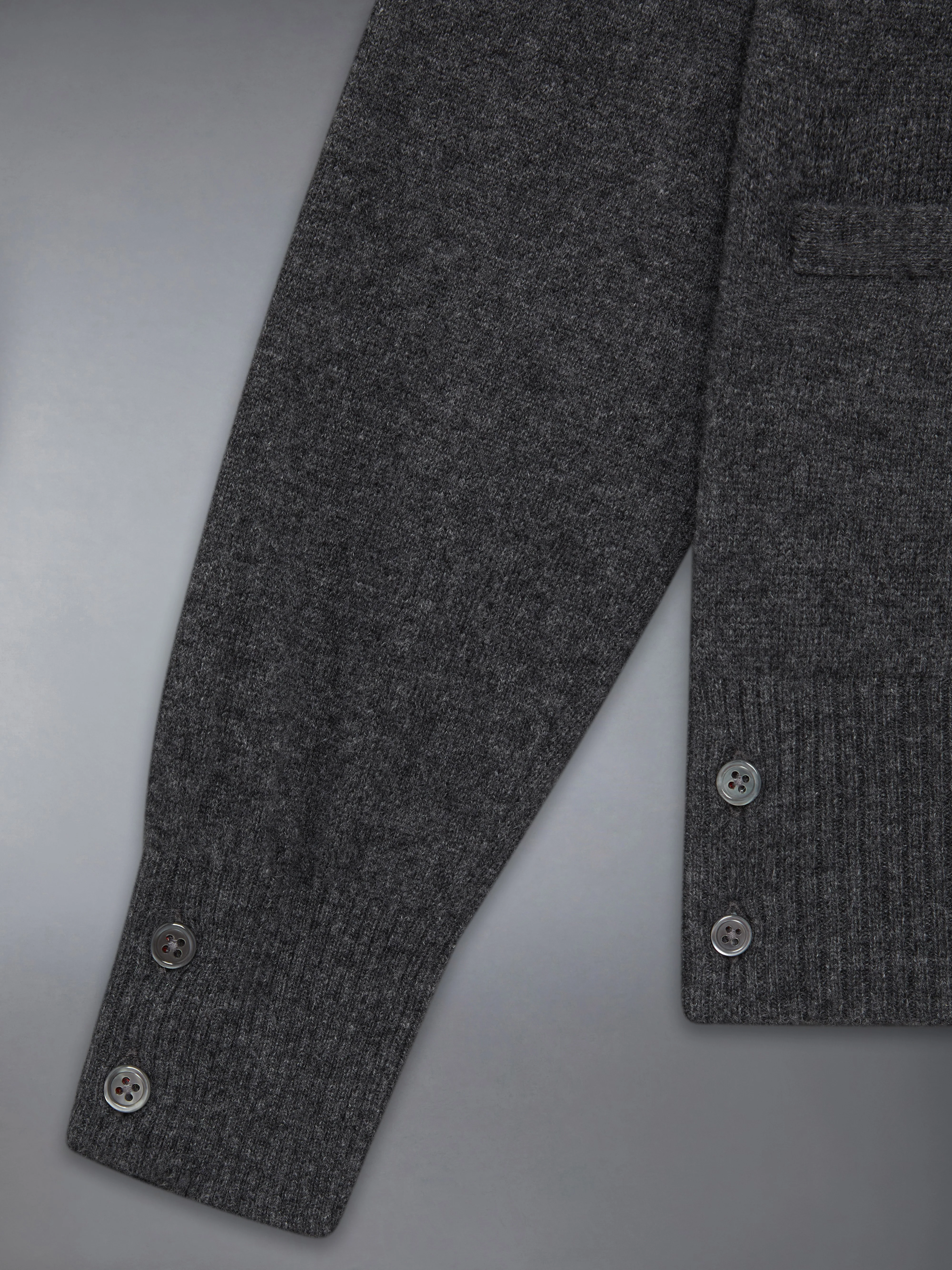 CHILDREN'S CASHMERE 4-BAR V-NECK CARDIGAN - Image 4