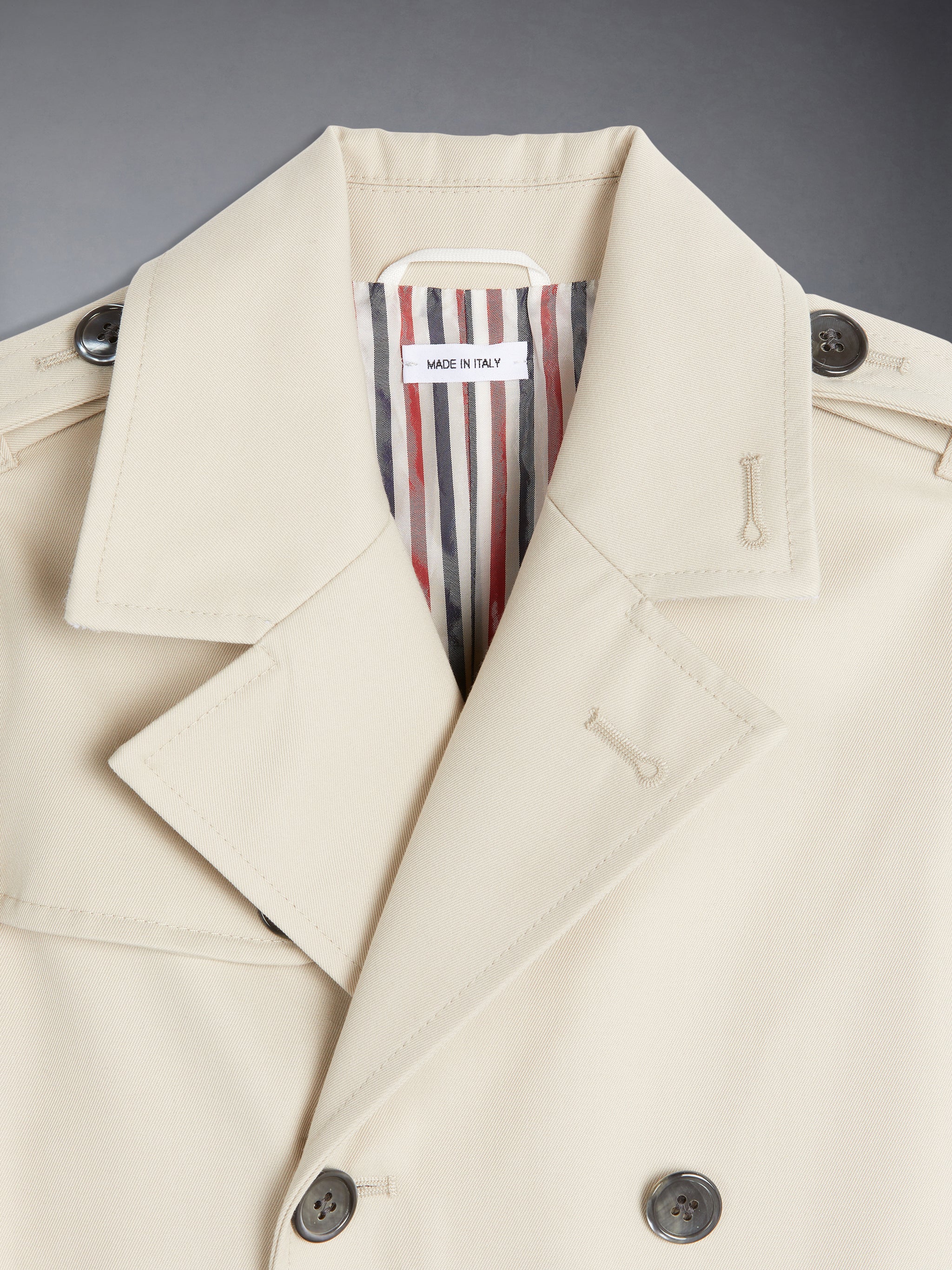 CHILDREN'S WATERPROOF COTTON TWILL TRENCH COAT - Image 3
