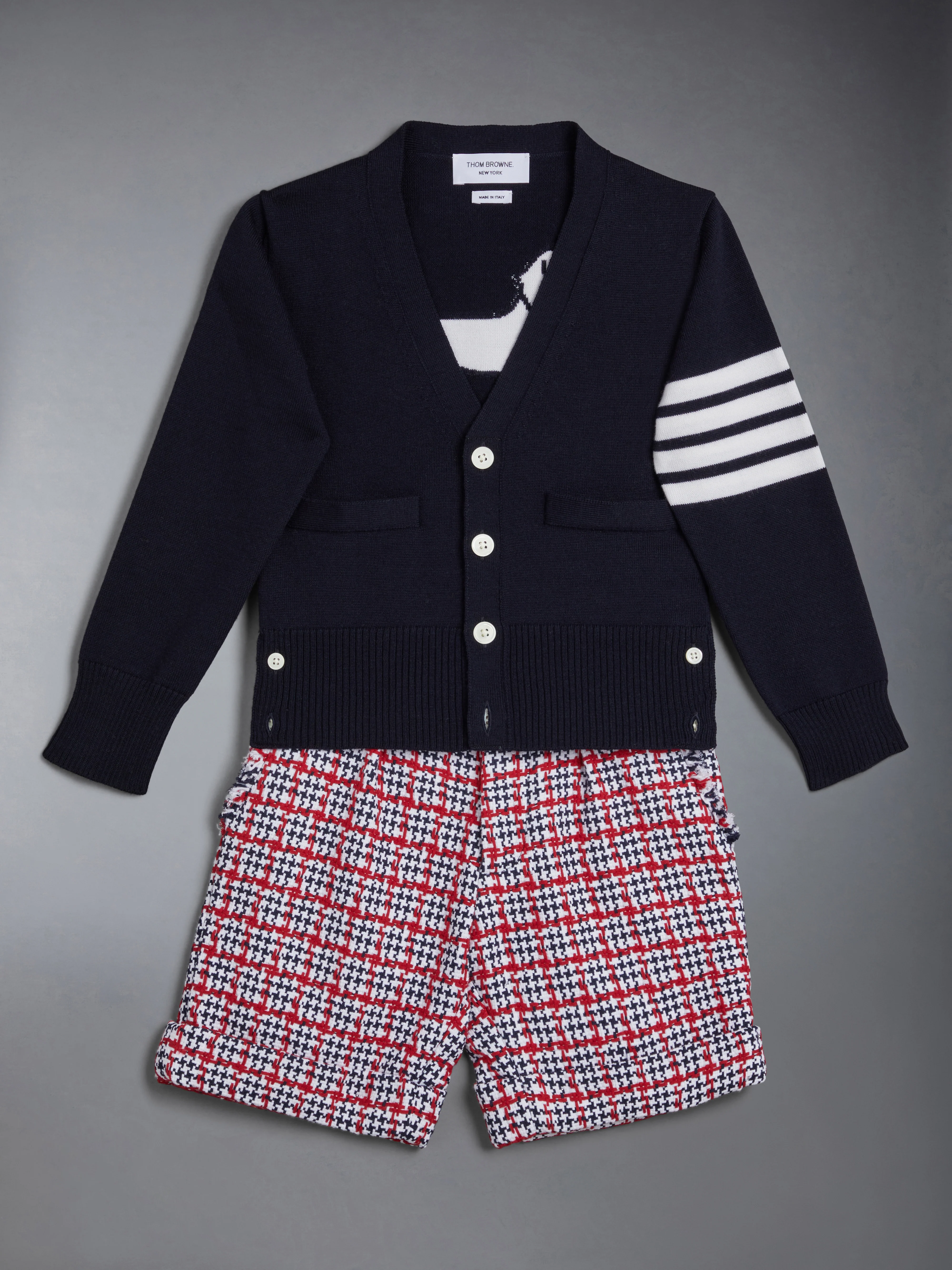 CHILDREN'S WOOL CASHMERE 4-BAR HECTOR CARDIGAN - Image 6