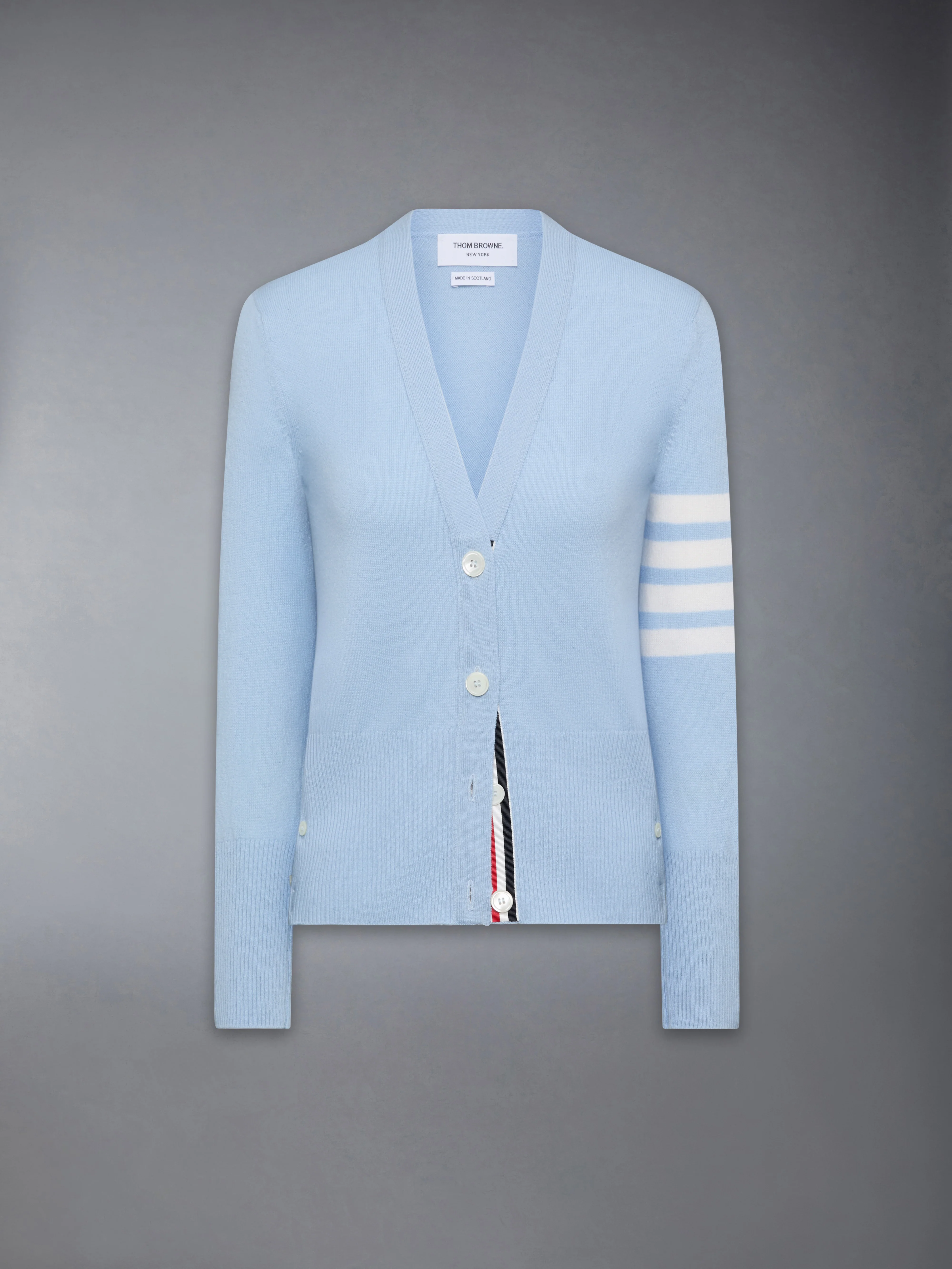 CLASSIC CASHMERE 4-BAR V-NECK CARDIGAN - Image 5