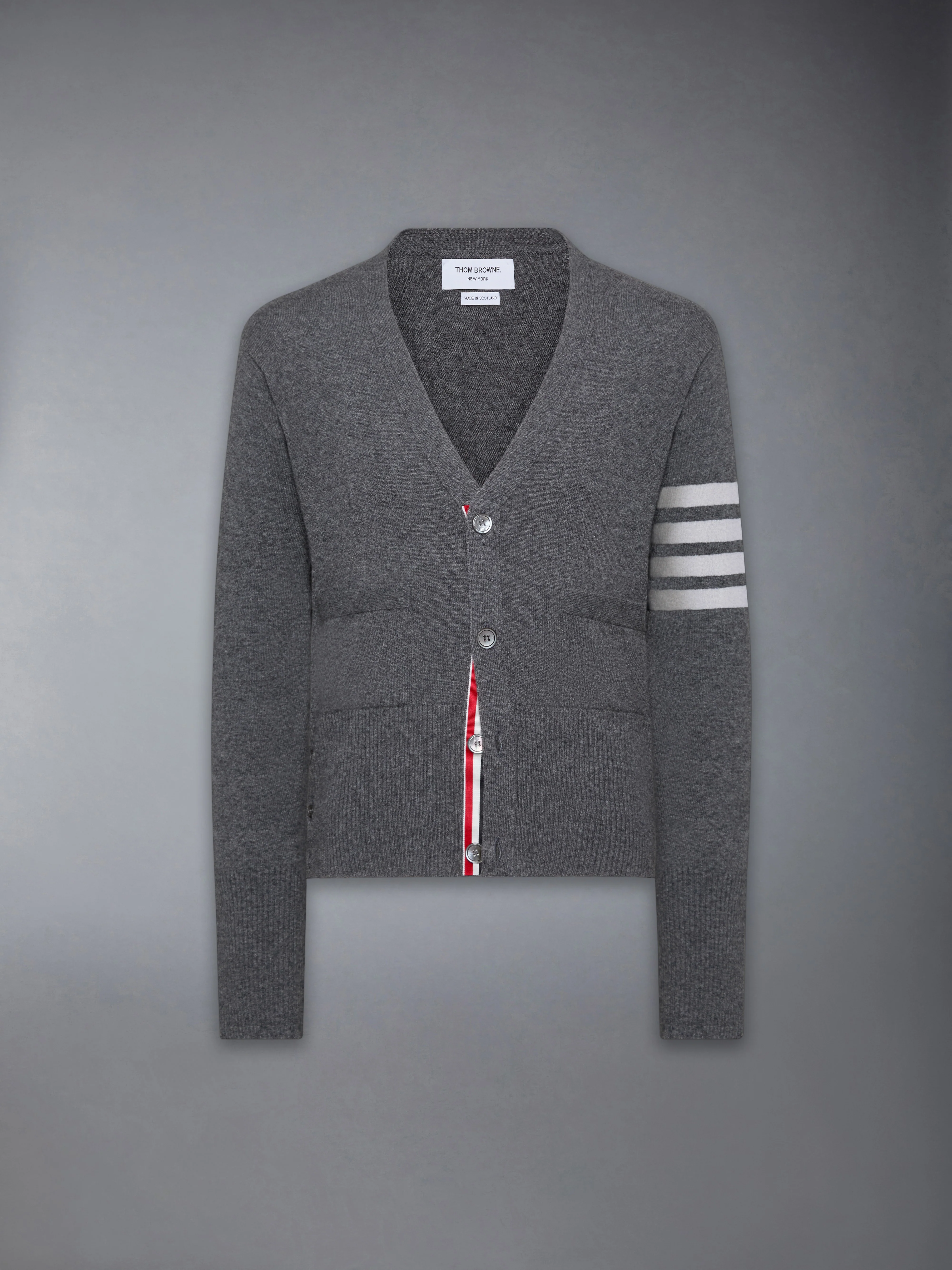 CLASSIC CASHMERE 4-BAR V-NECK CARDIGAN - Image 5