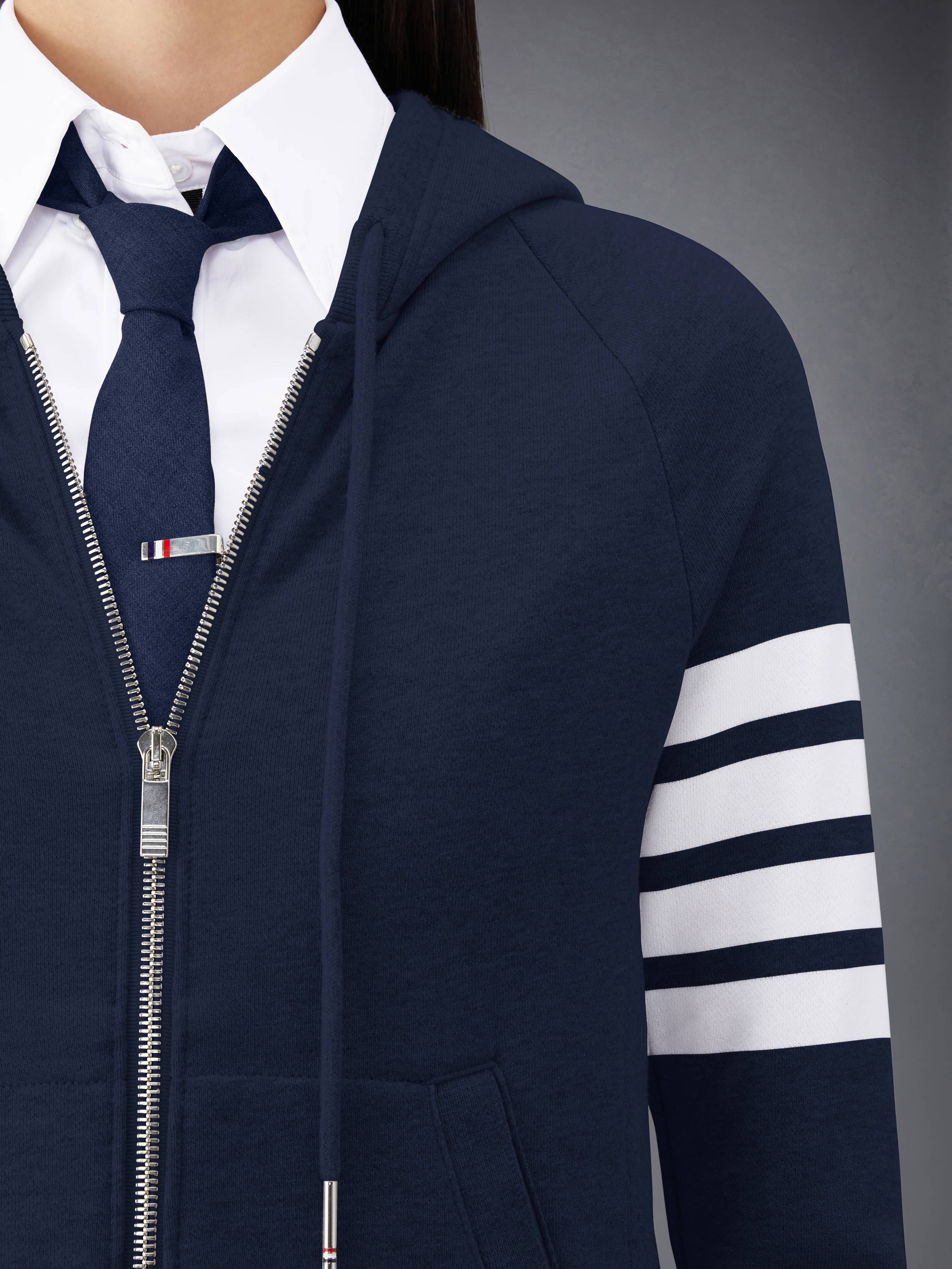 CLASSIC LOOPBACK 4-BAR ZIP HOODIE - Image 6