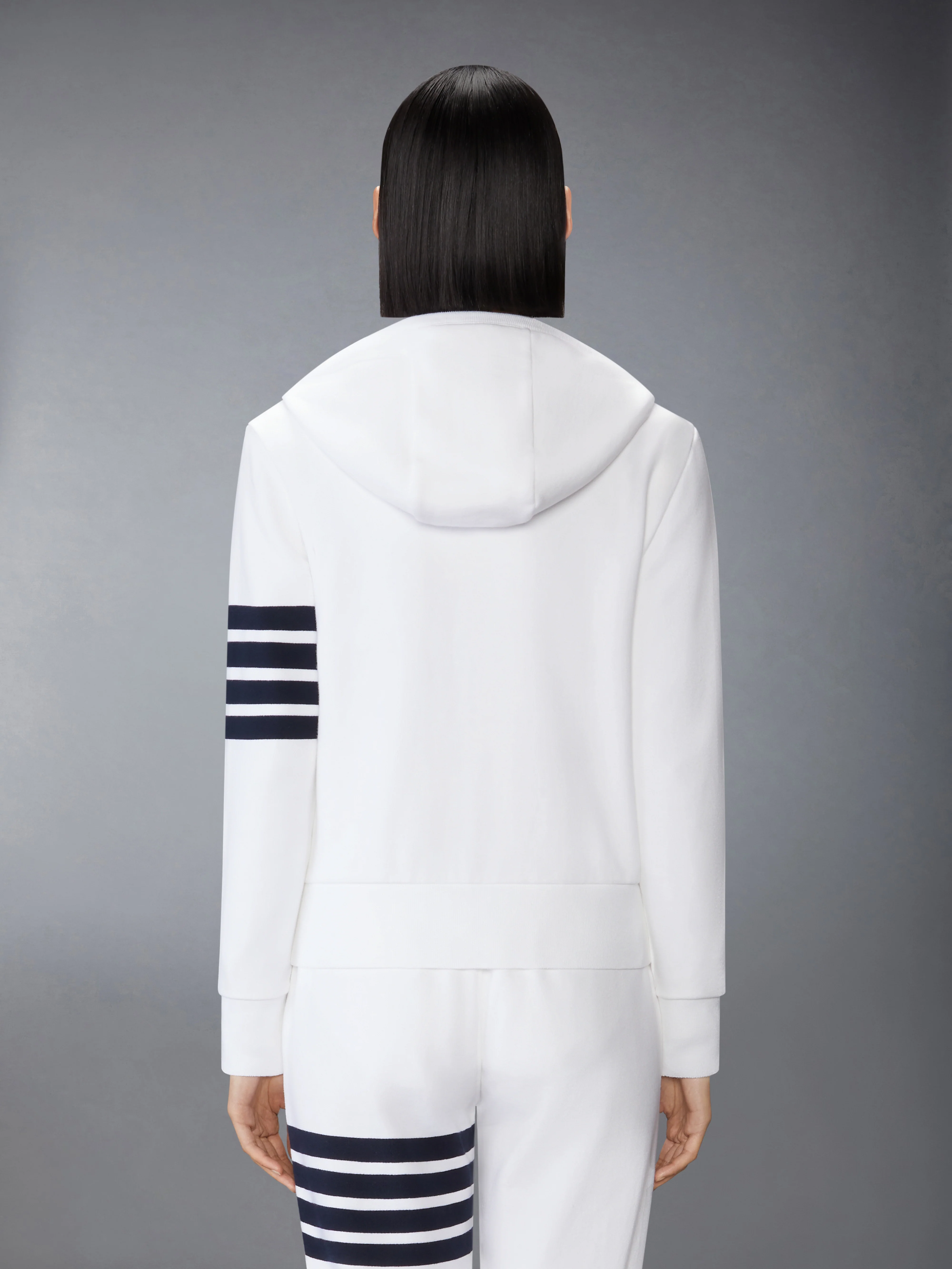 CLASSIC LOOPBACK 4-BAR ZIP UP HOODIE - Image 2