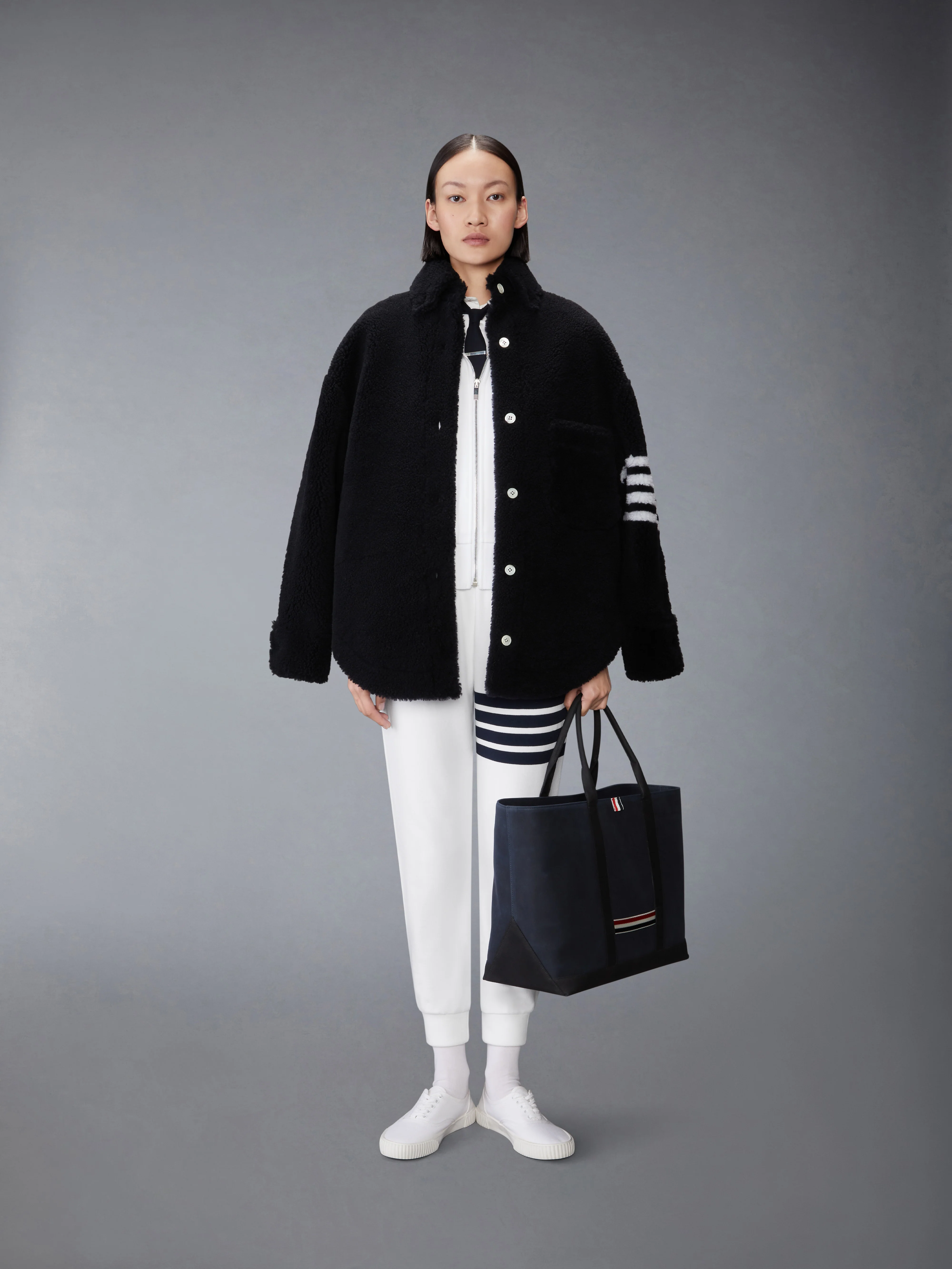 CLASSIC LOOPBACK 4-BAR ZIP UP HOODIE - Image 3