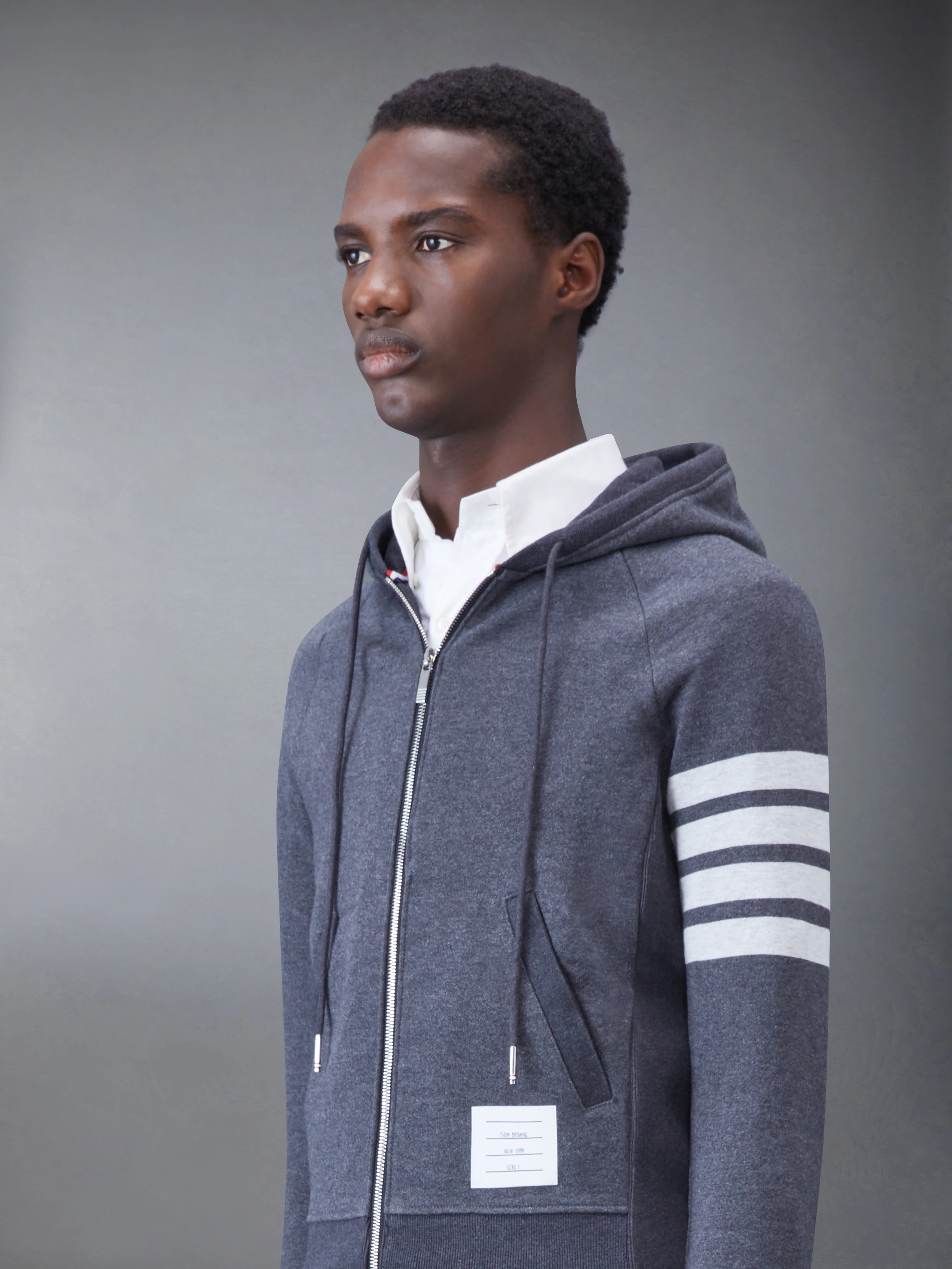 CLASSIC LOOPBACK 4-BAR ZIP UP HOODIE - Image 4