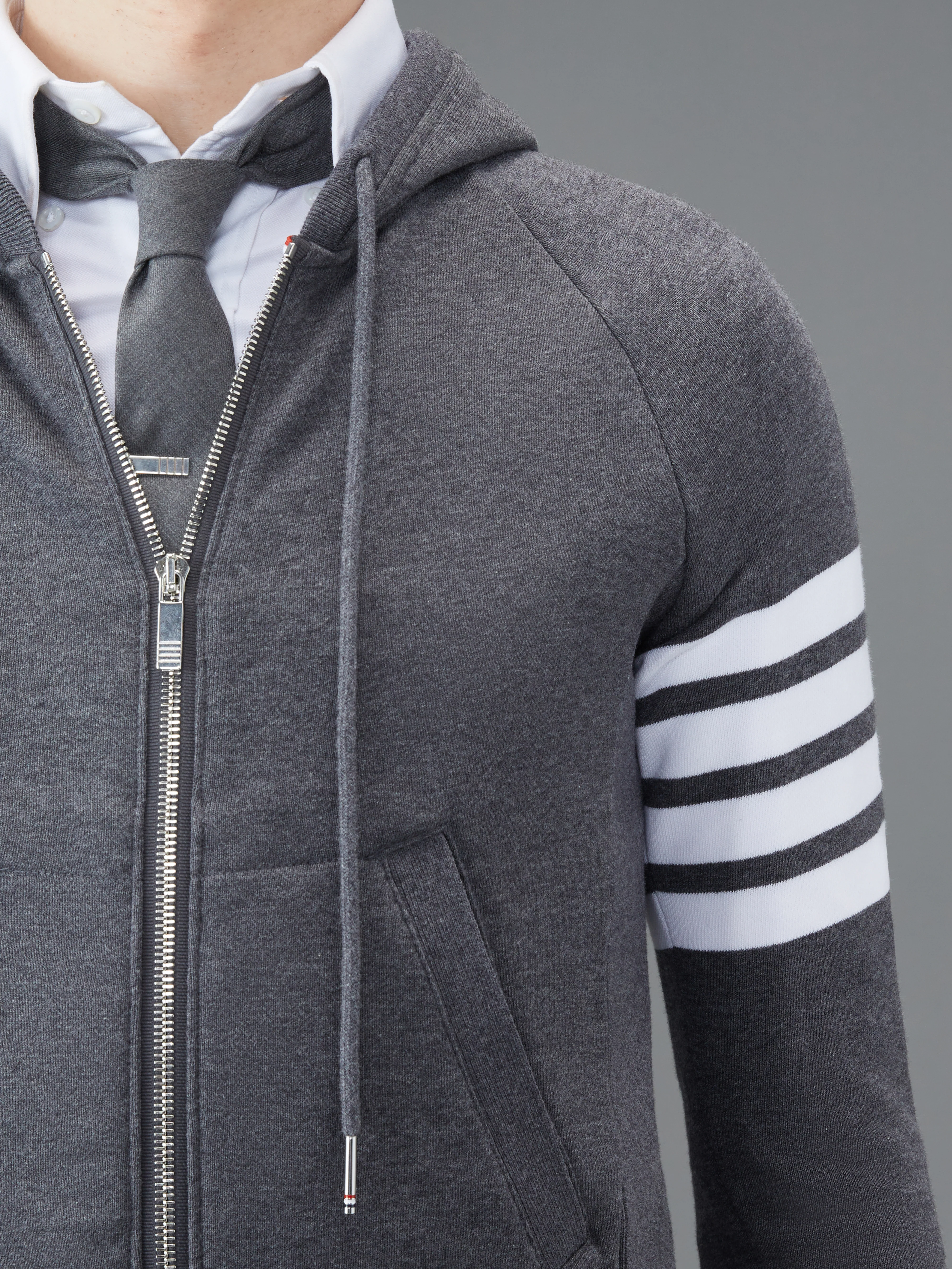 CLASSIC LOOPBACK 4-BAR ZIP UP HOODIE - Image 6