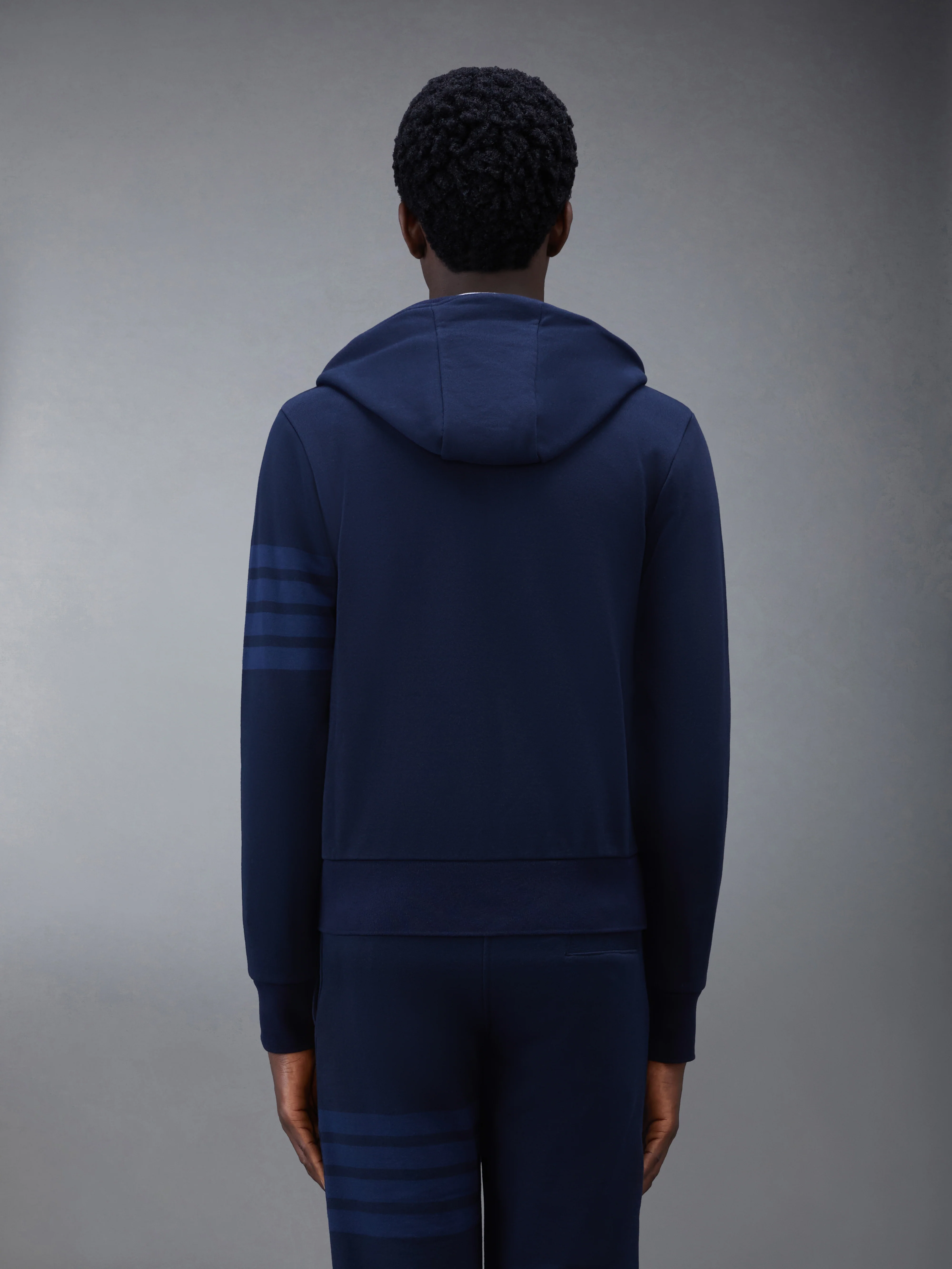 CLASSIC LOOPBACK 4-BAR ZIP UP HOODIE - Image 2