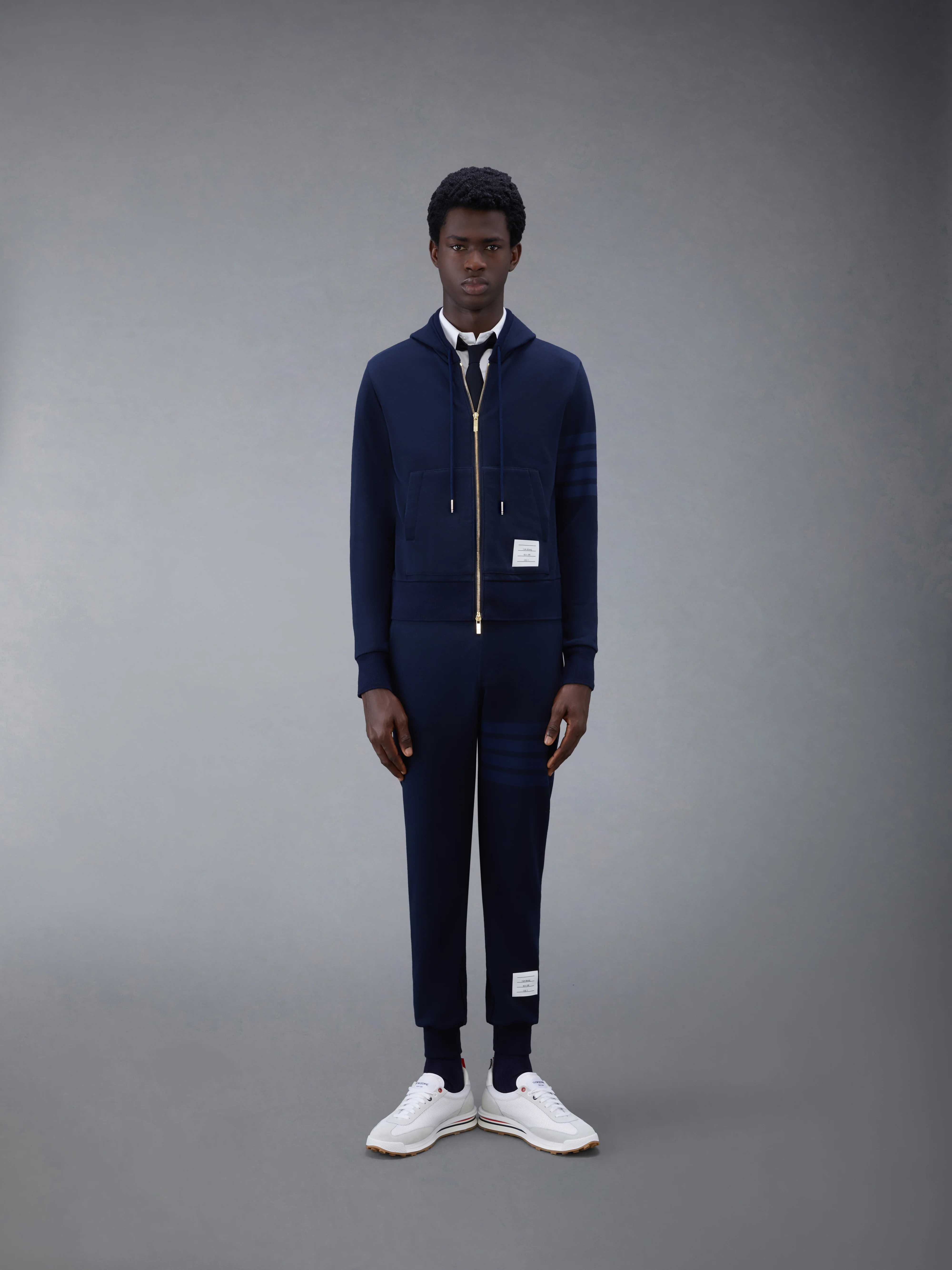 CLASSIC LOOPBACK 4-BAR ZIP UP HOODIE - Image 3