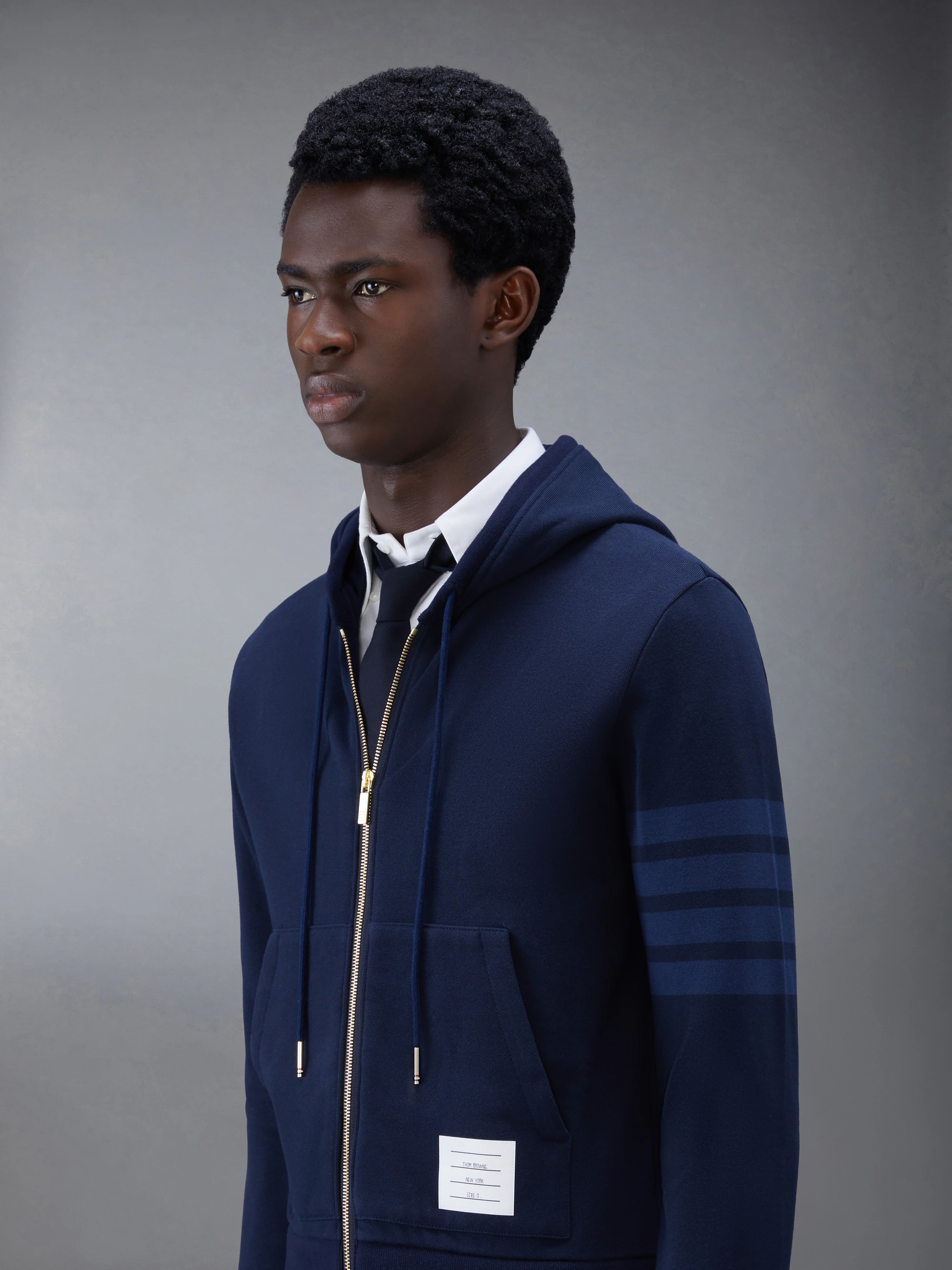CLASSIC LOOPBACK 4-BAR ZIP UP HOODIE - Image 5