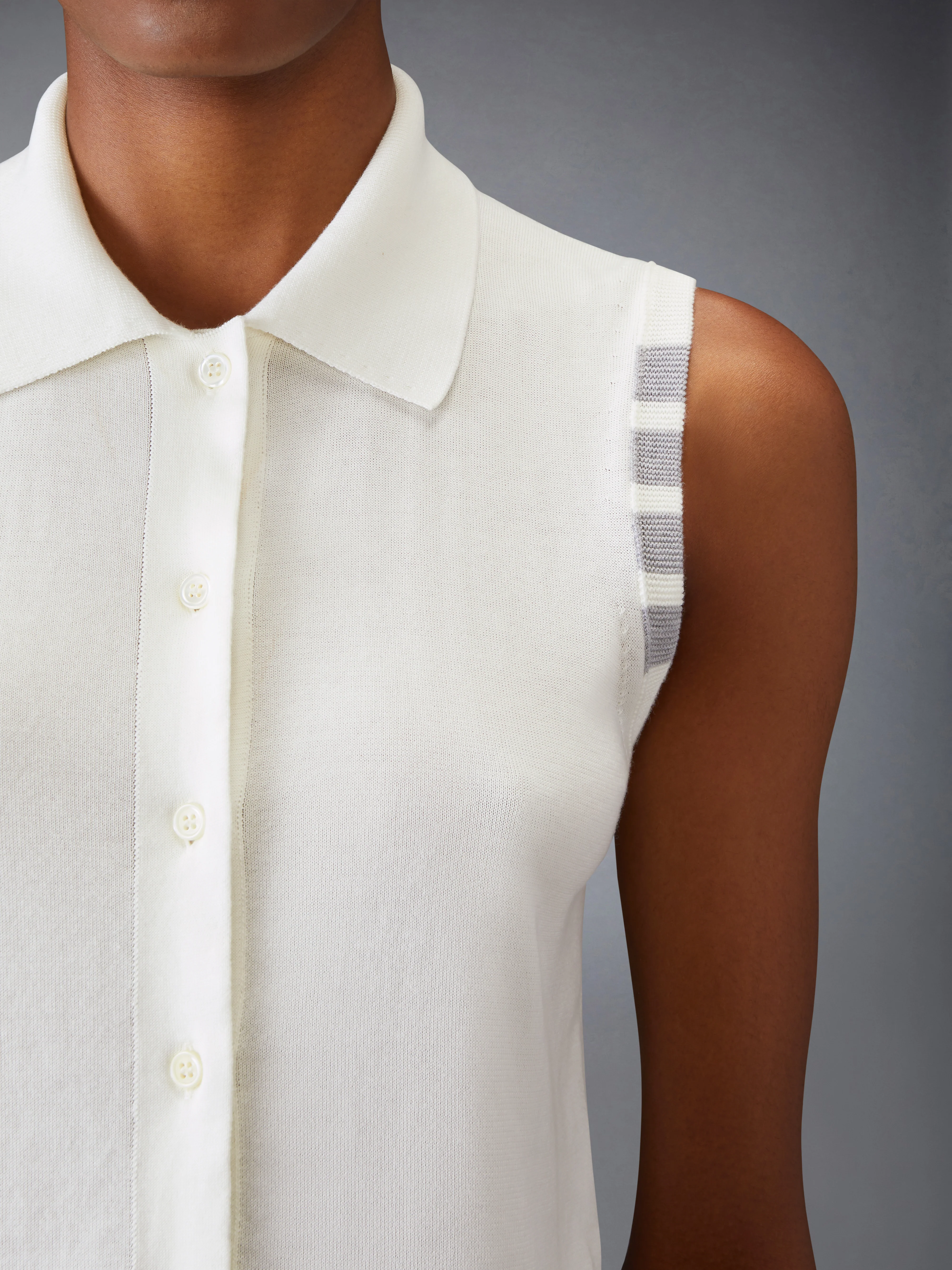 COTTON 4-BAR CROPPED SHIRT - Image 5