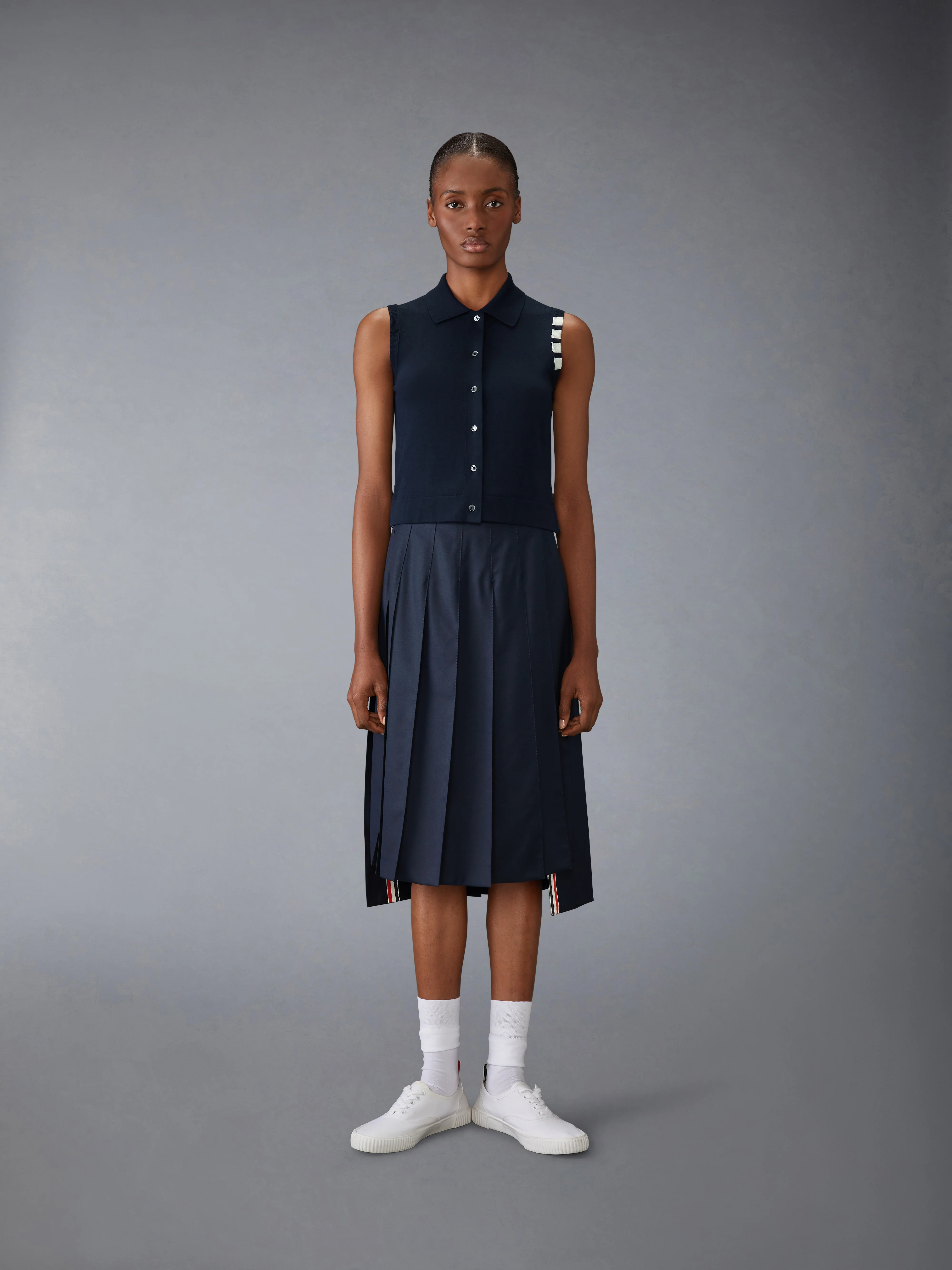 COTTON 4-BAR CROPPED SHIRT - Image 3