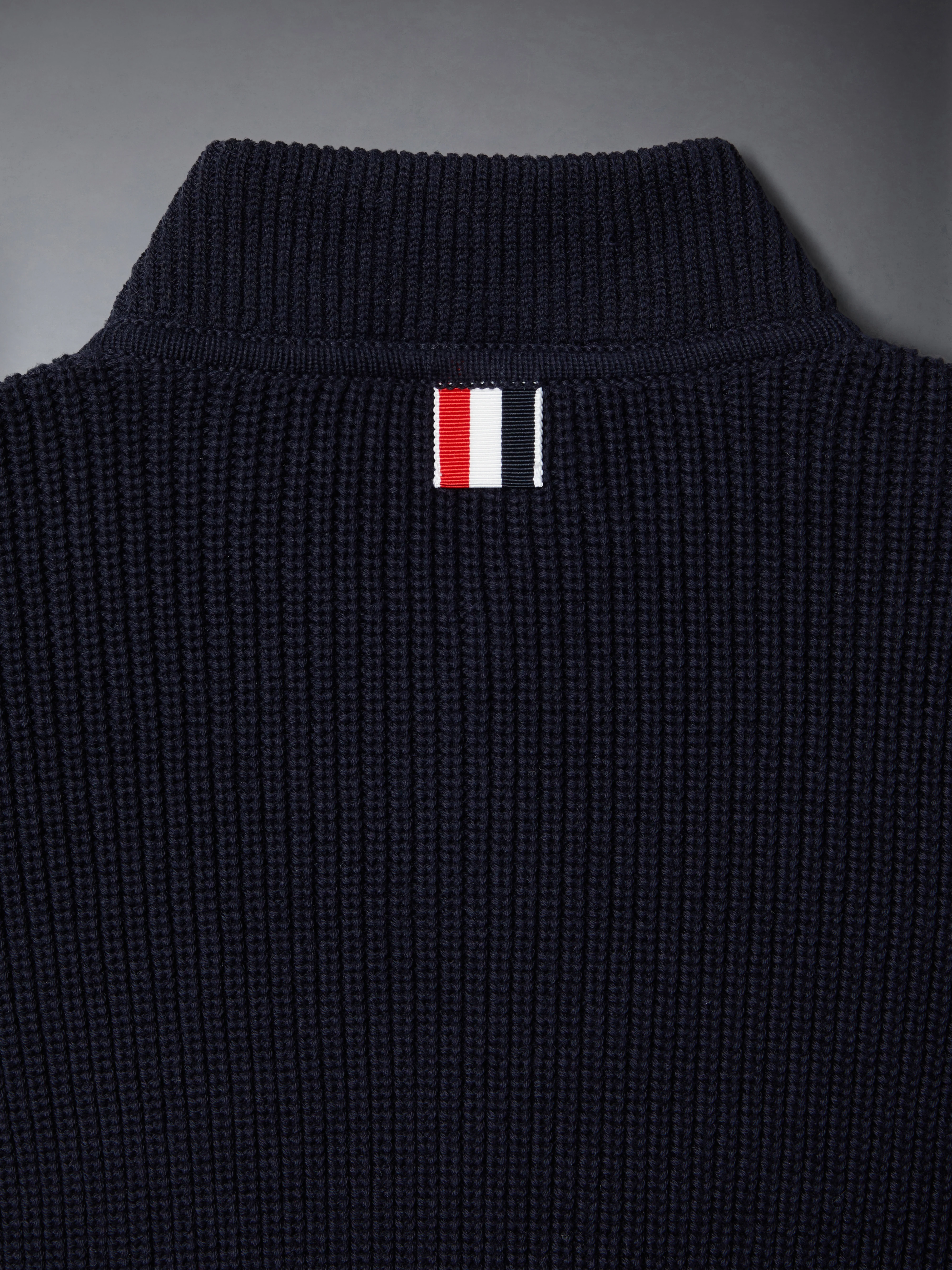 COTTON 4-BAR ZIP UP CARDIGAN - Image 5
