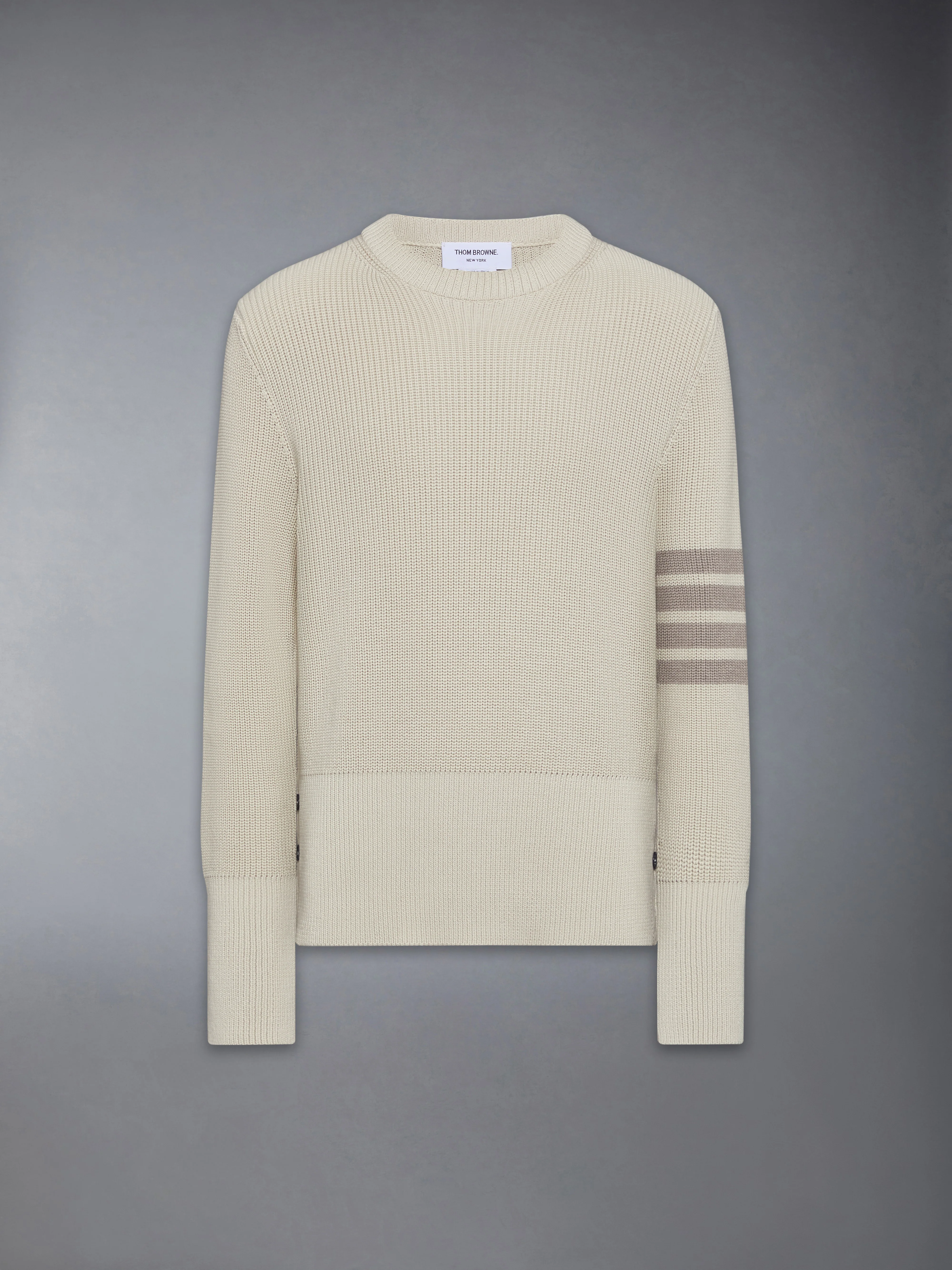 COTTON CARDIGAN STITCH 4-BAR PULLOVER - Image 6