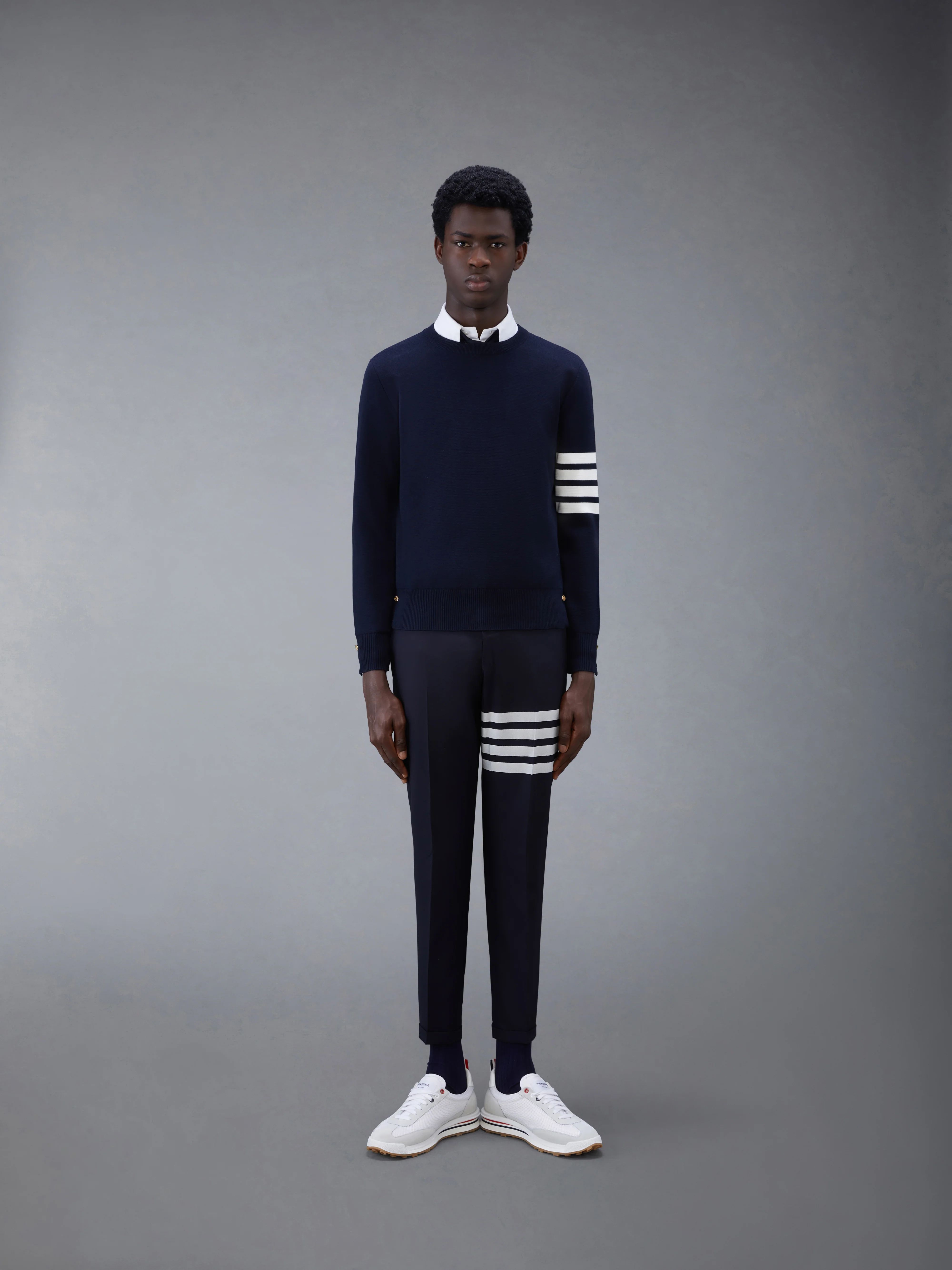 COTTON CREPE 4-BAR PULLOVER - Image 3