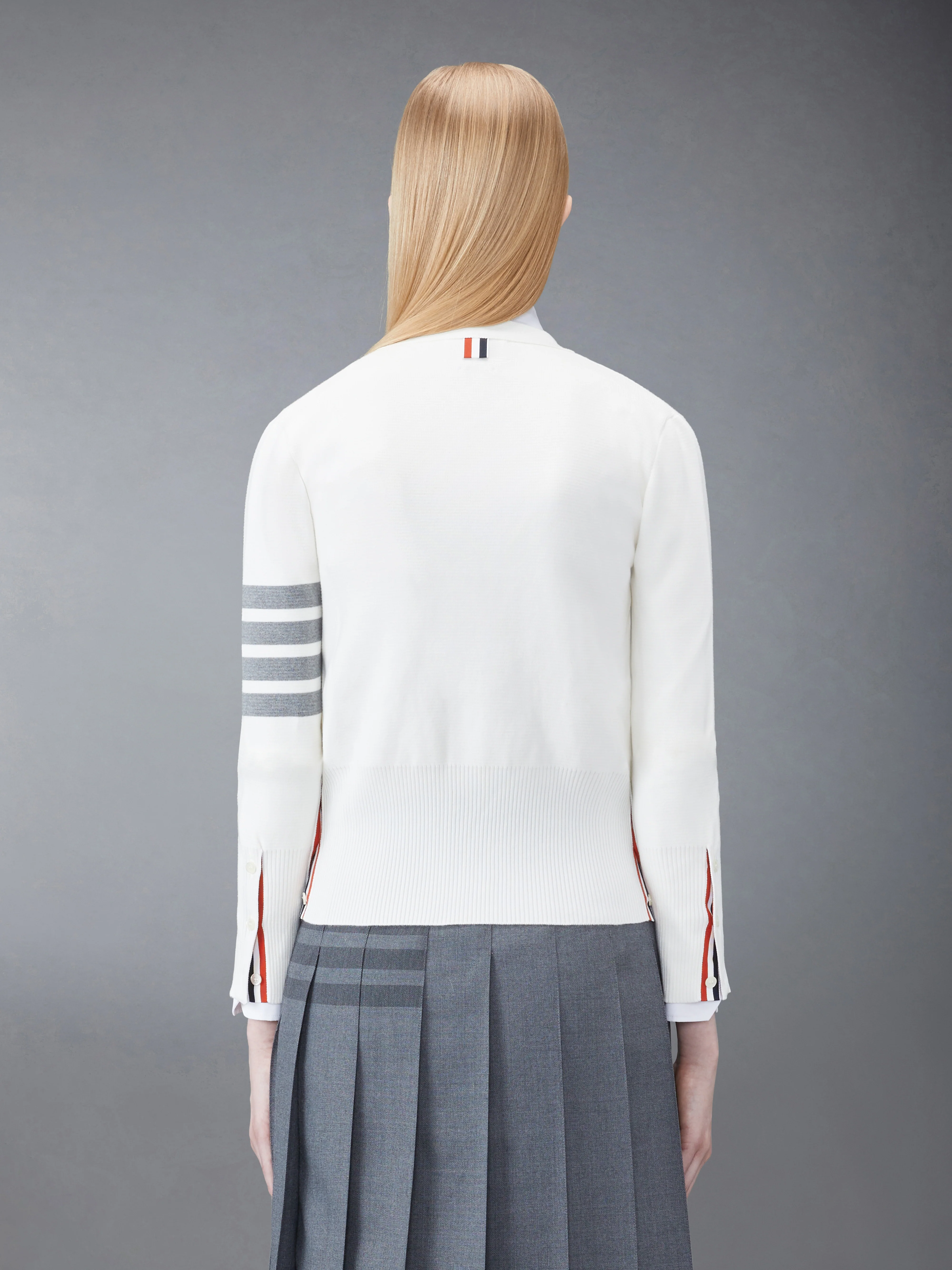 COTTON CREPE MILANO 4-BAR CARDIGAN - Image 2