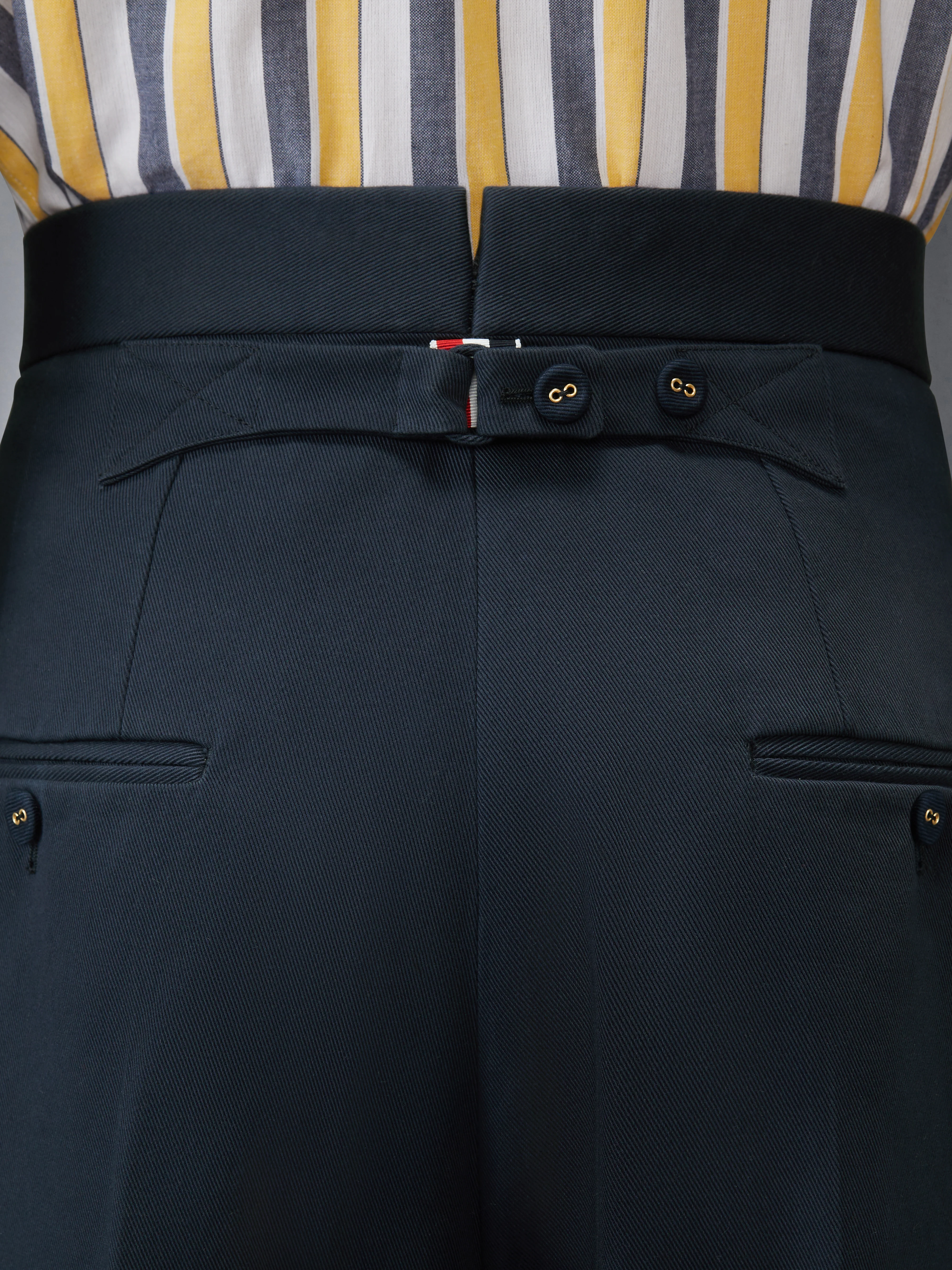 COTTON GABARDINE DOUBLE PLEAT TROUSER - Image 4