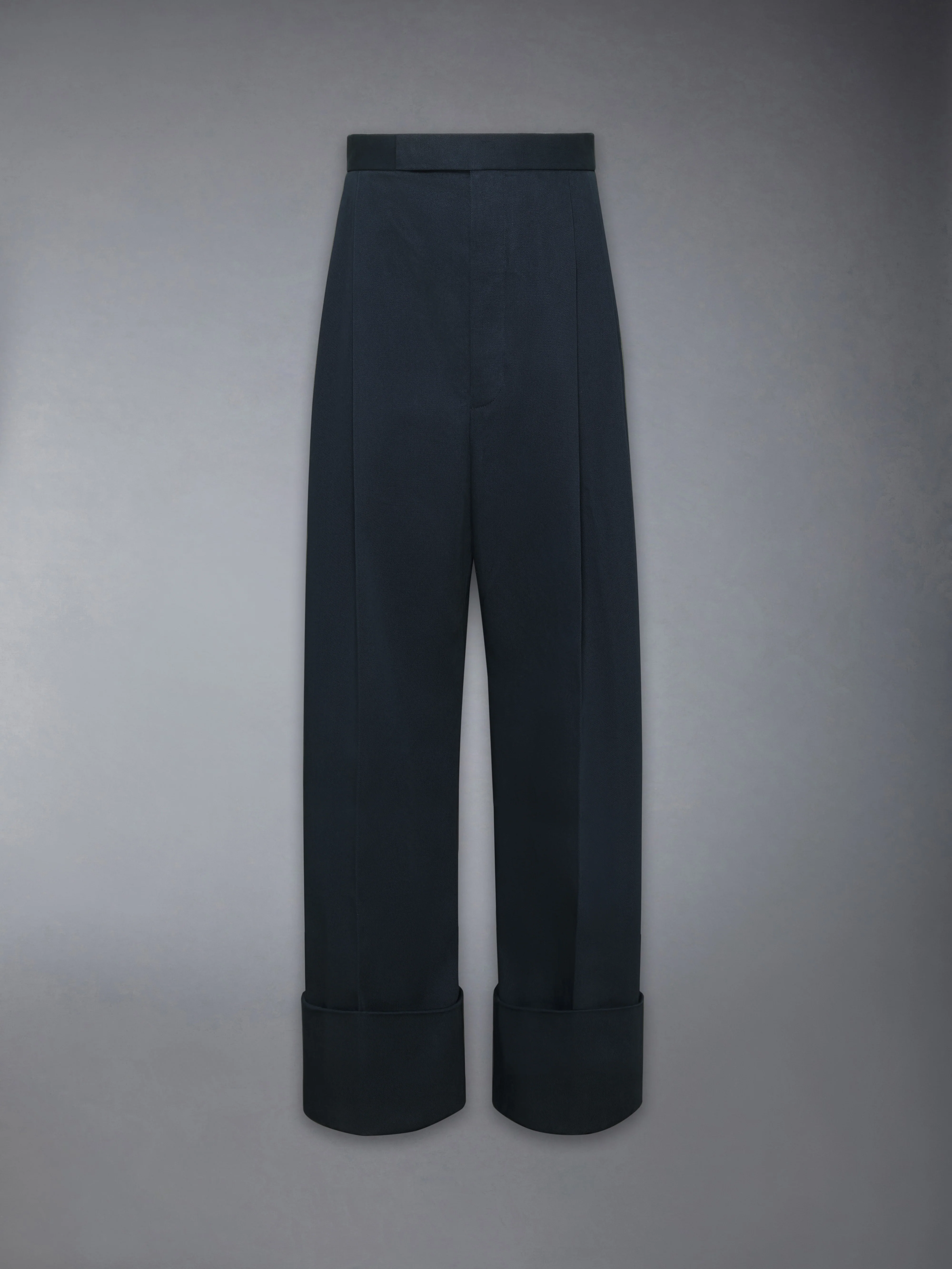 COTTON GABARDINE DOUBLE PLEAT TROUSER - Image 5