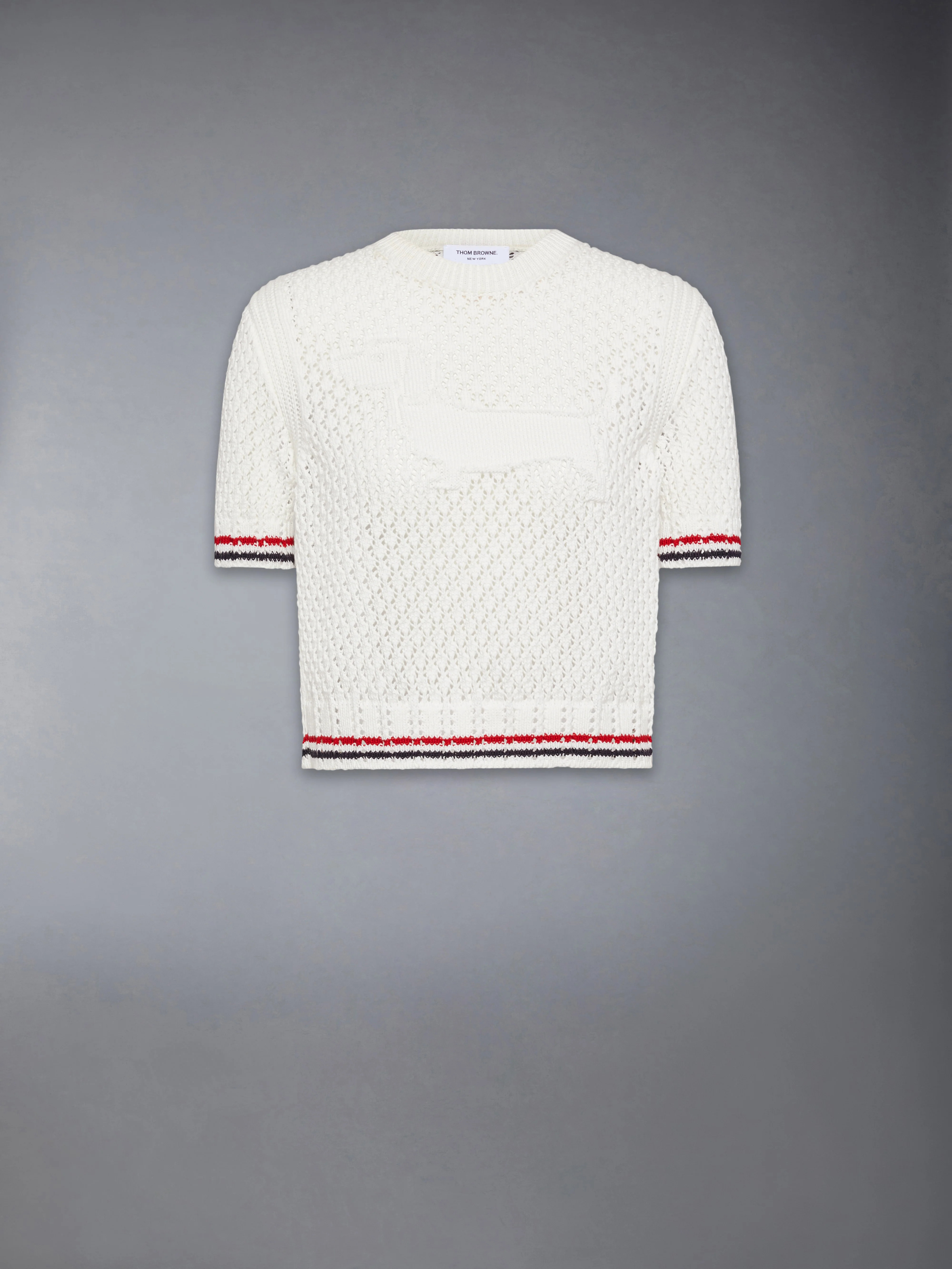 COTTON POINTELLE STITCH HECTOR RWB TEE - Image 4