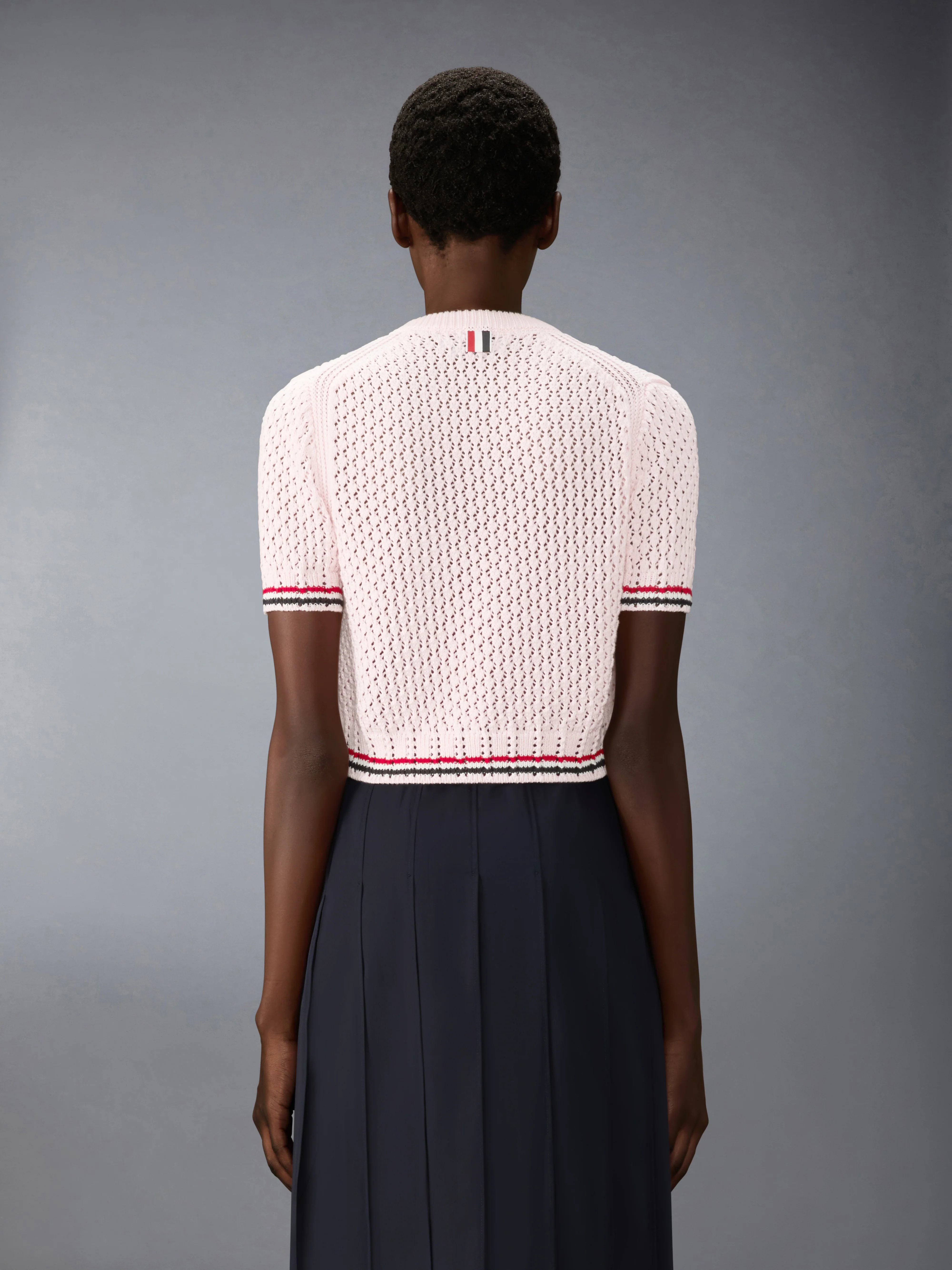 COTTON POINTELLE STITCH HECTOR RWB TEE - Image 2