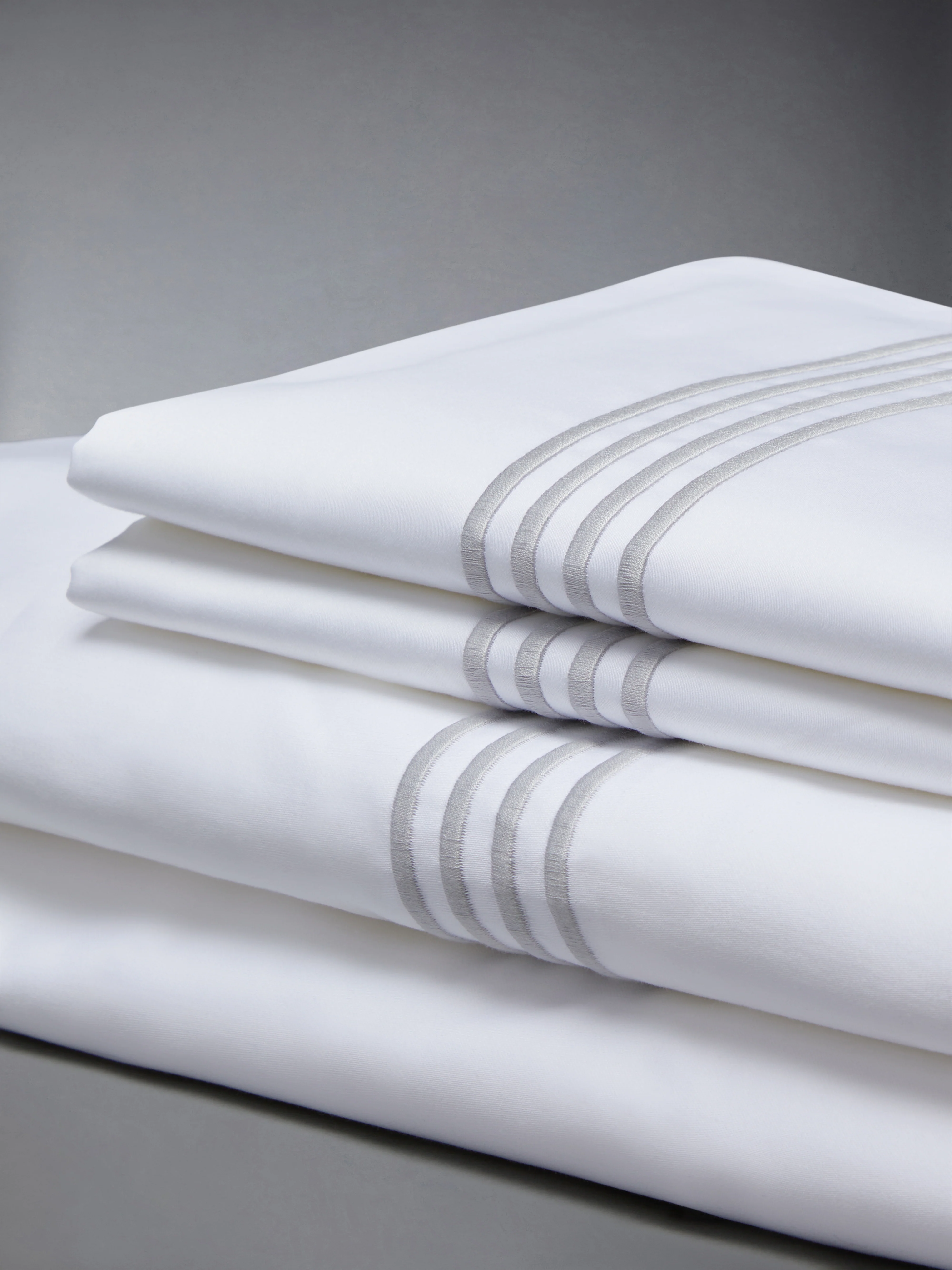 COTTON SATEEN 4-BAR FRETTE SHEET SET (QUEEN-US/CAD/EU/ASIA) - Image 2