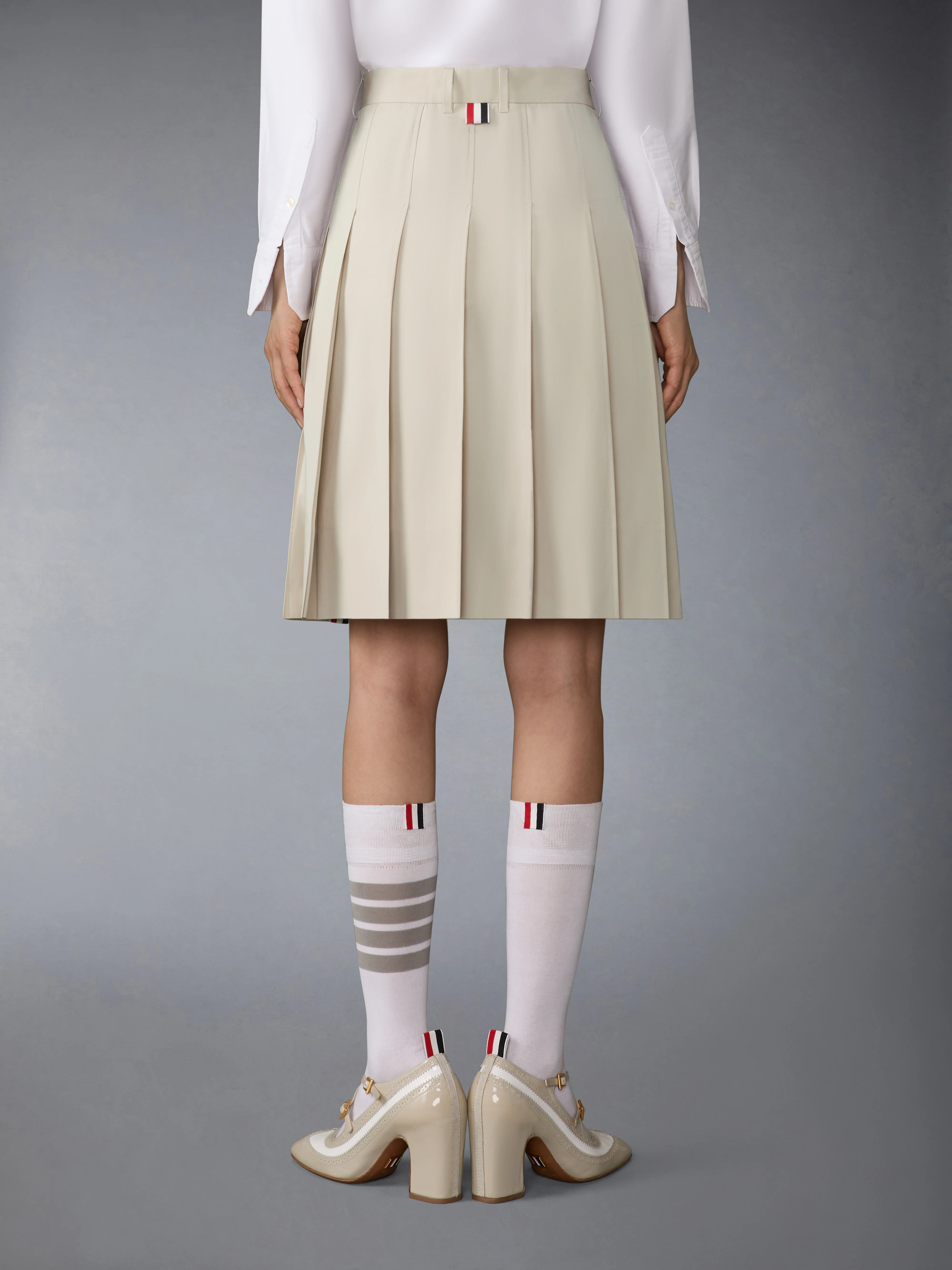 COTTON SUITING PLEATED SKIRT - Image 3
