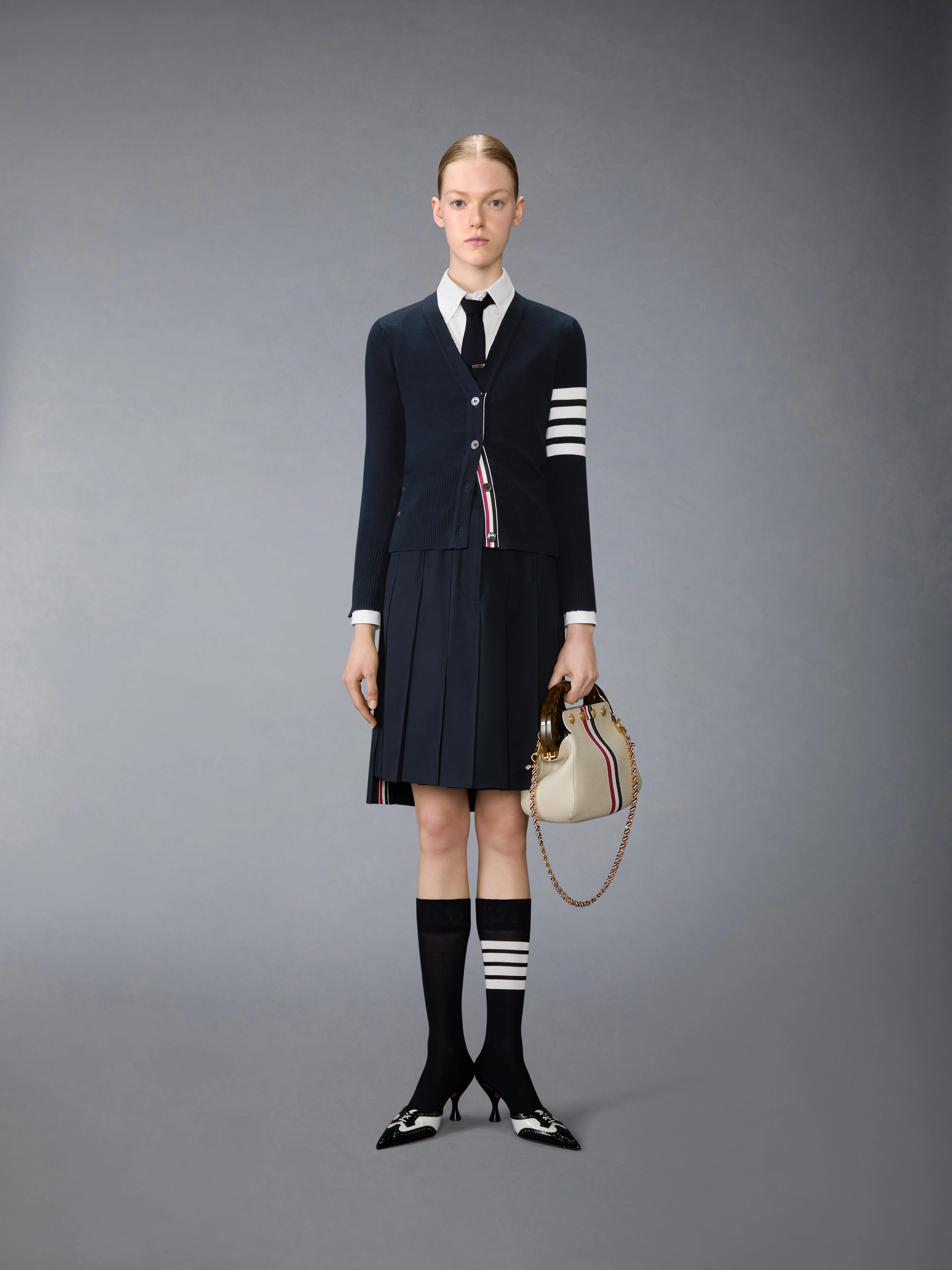 COTTON SUITING PLEATED SKIRT - Image 4
