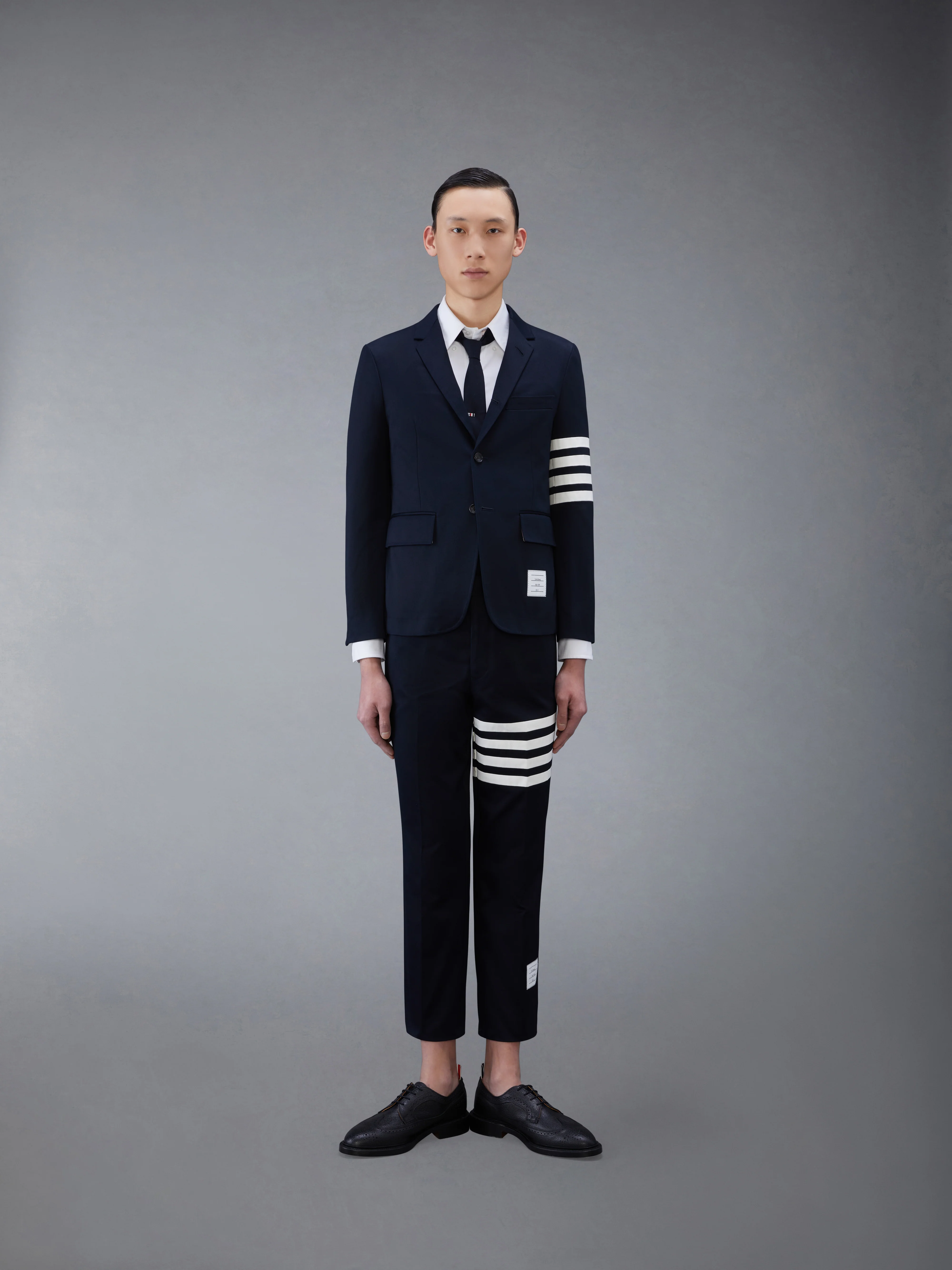 COTTON TWILL 4-BAR UNCONSTRUCTED CHINO TROUSERS - Image 4