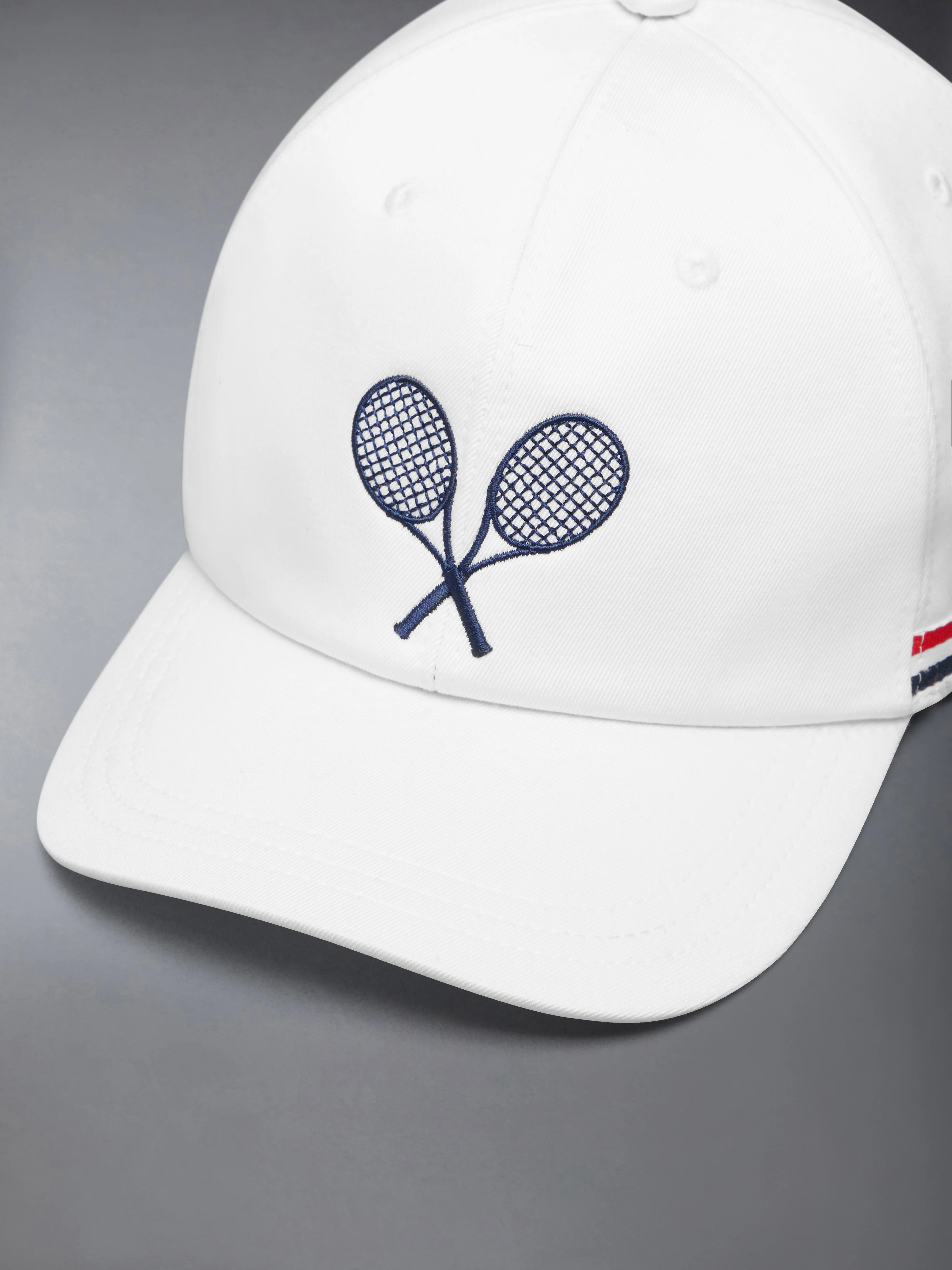 COTTON TWILL TENNIS RACQUET EMBROIDERY BASEBALL CAP - Image 5