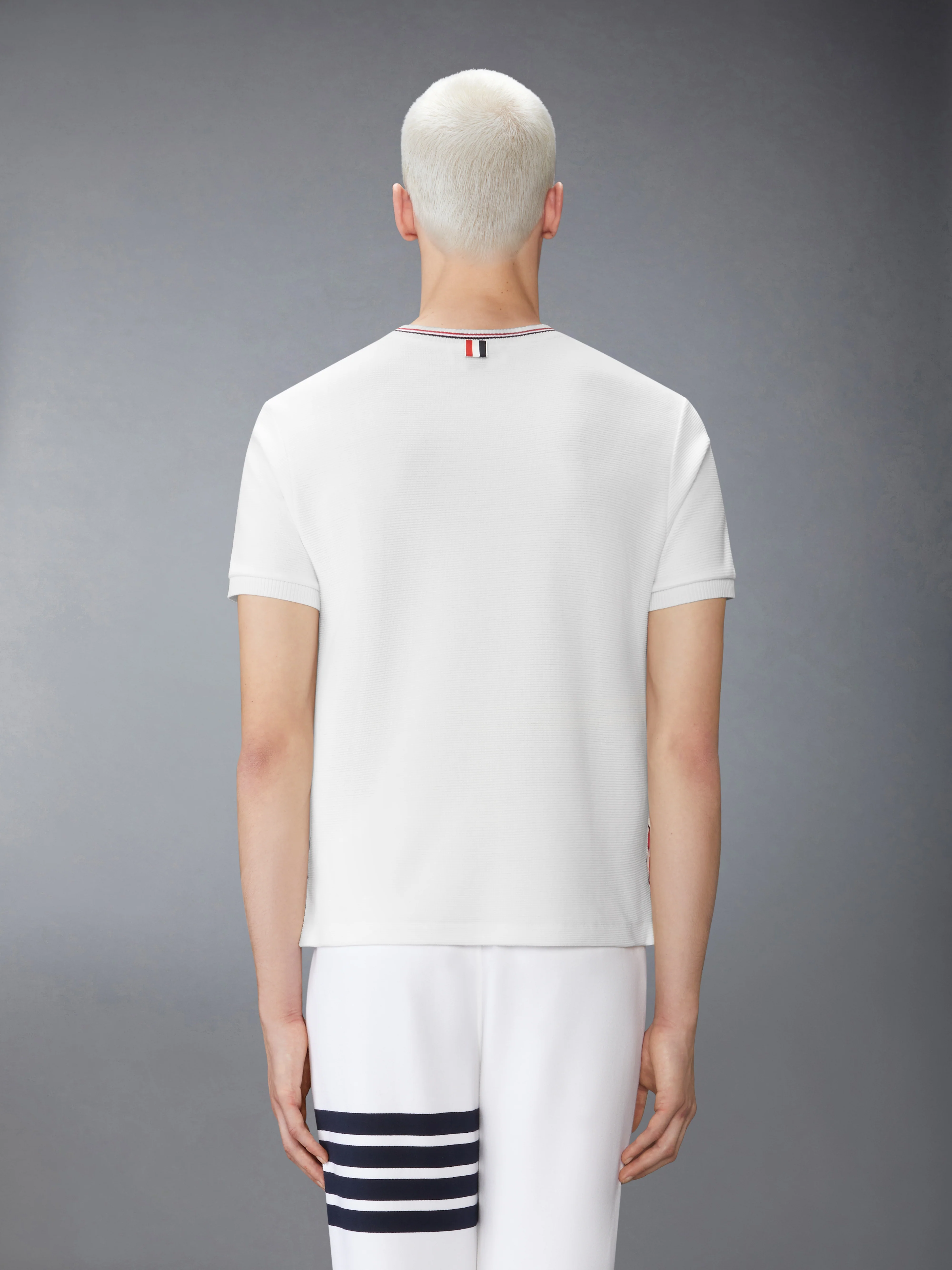 COTTON WAFFLE RIB CUFF TEE - Image 2