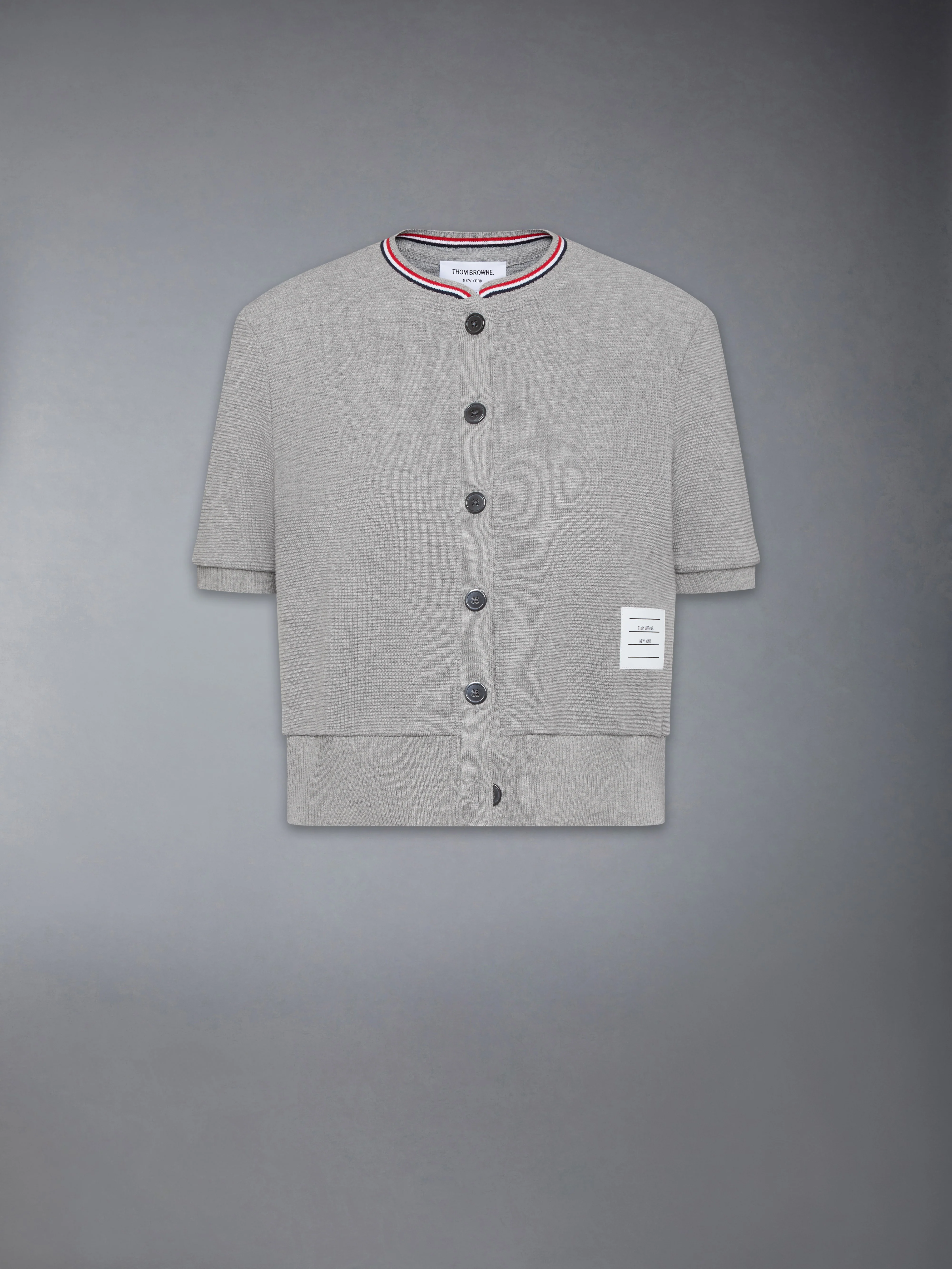 COTTON WAFFLE SHORT SLEEVE CARDIGAN - Image 6